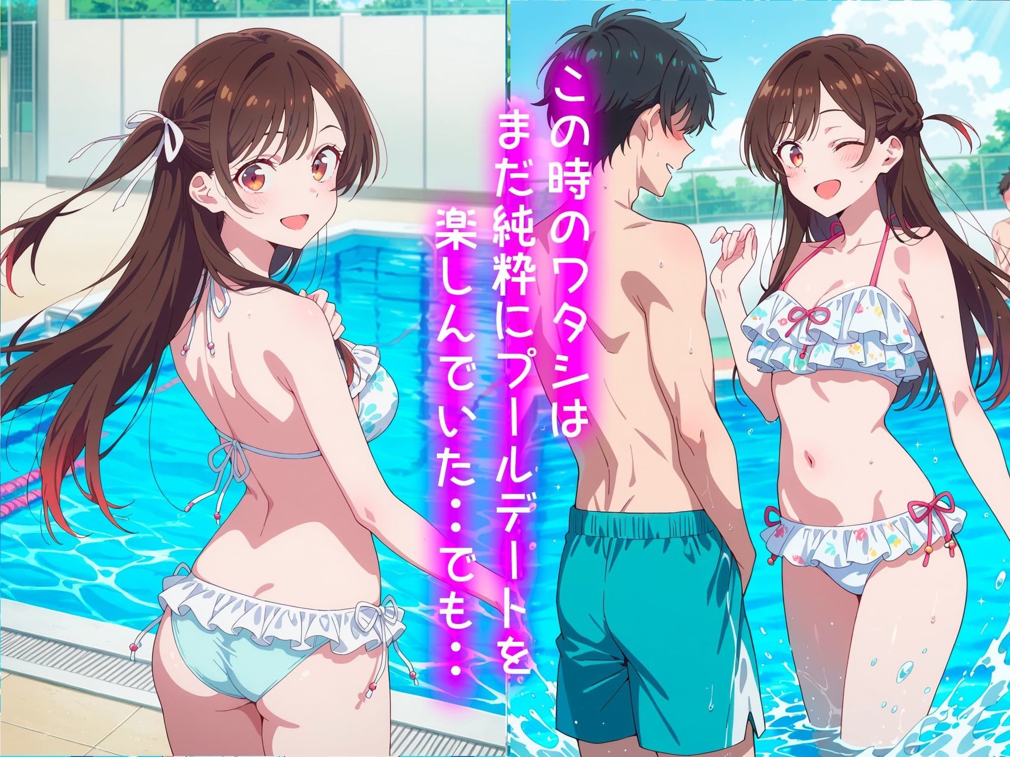 水原千鶴の処女卒業記録2〜inプールデート編〜 - サンプル画像 2