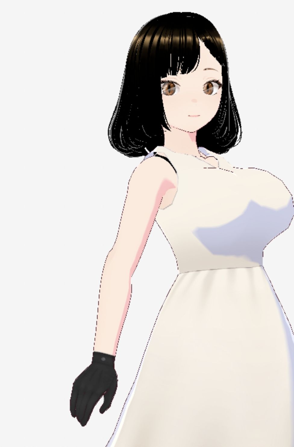 白ワンピースを着たお姉さん（セリフなし  3DCGモデル  イラスト集） - サンプル画像 2