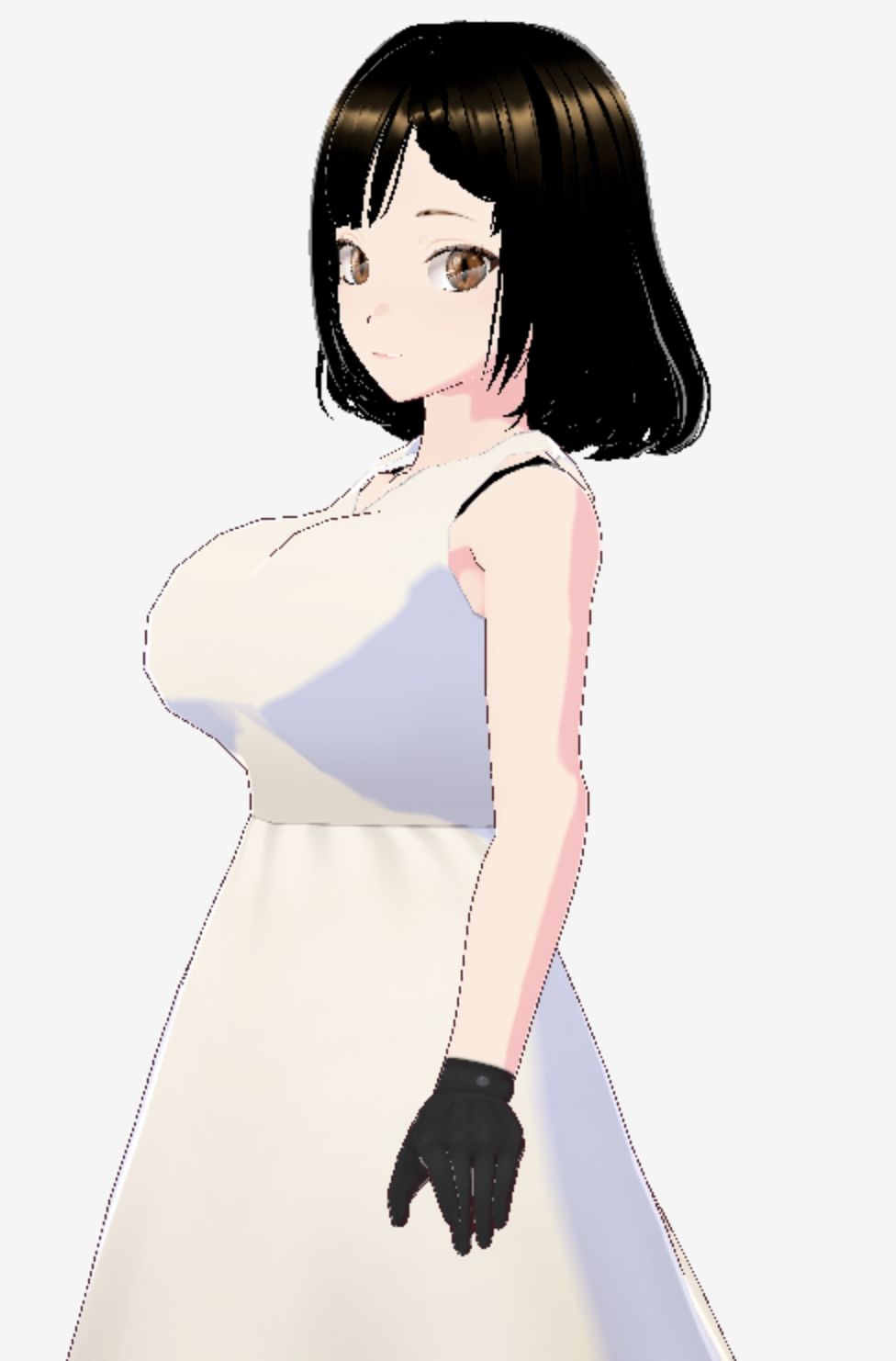 白ワンピースを着たお姉さん（セリフなし  3DCGモデル  イラスト集） - サンプル画像 4