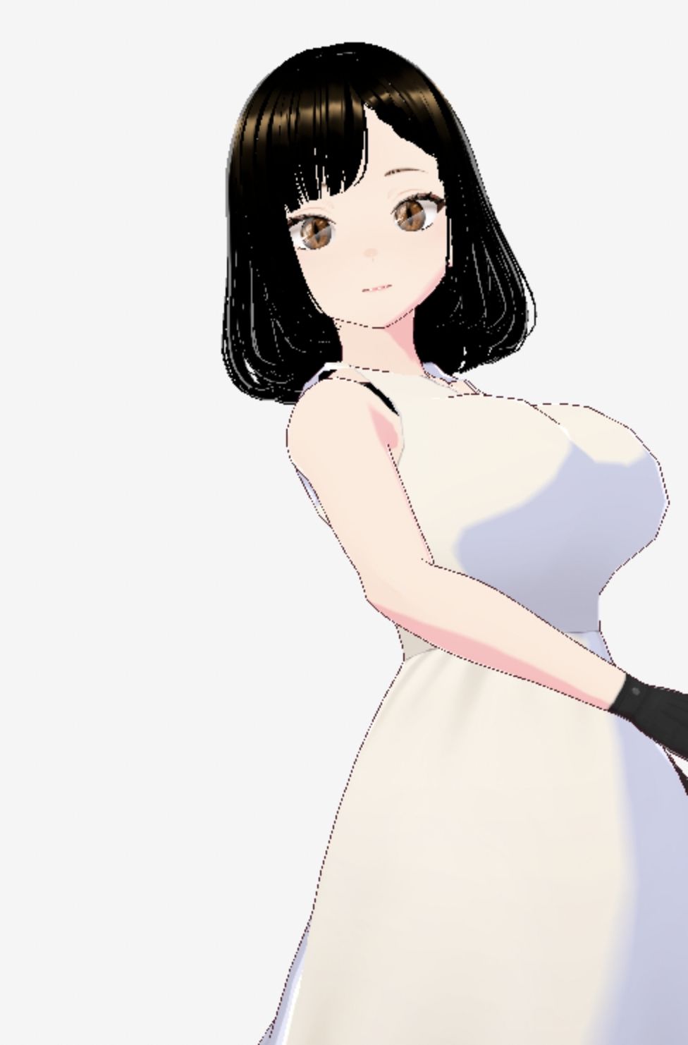 白ワンピースを着たお姉さん（セリフなし  3DCGモデル  イラスト集） - サンプル画像 5