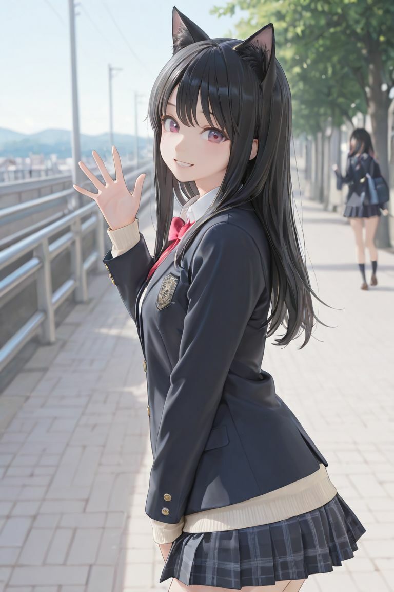 猫耳JKの通学路 - サンプル画像 3