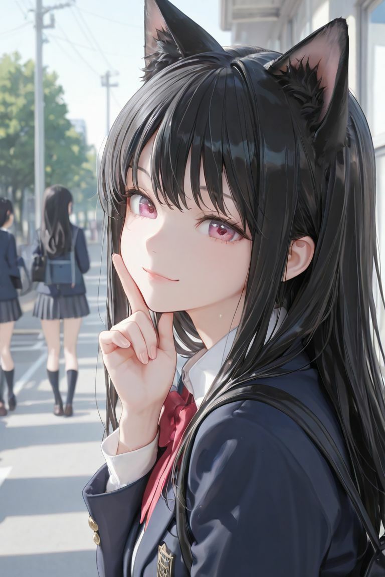 猫耳JKの通学路 - サンプル画像 4