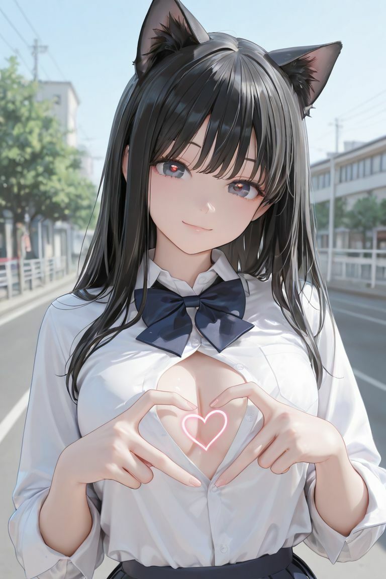 猫耳JKの通学路 - サンプル画像 10