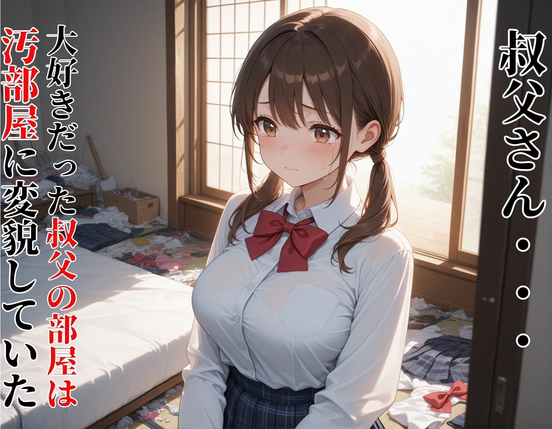 汚部屋調教レ●プ  地に堕ちた叔父が姪っ子の女子校生に種付け - サンプル画像 1