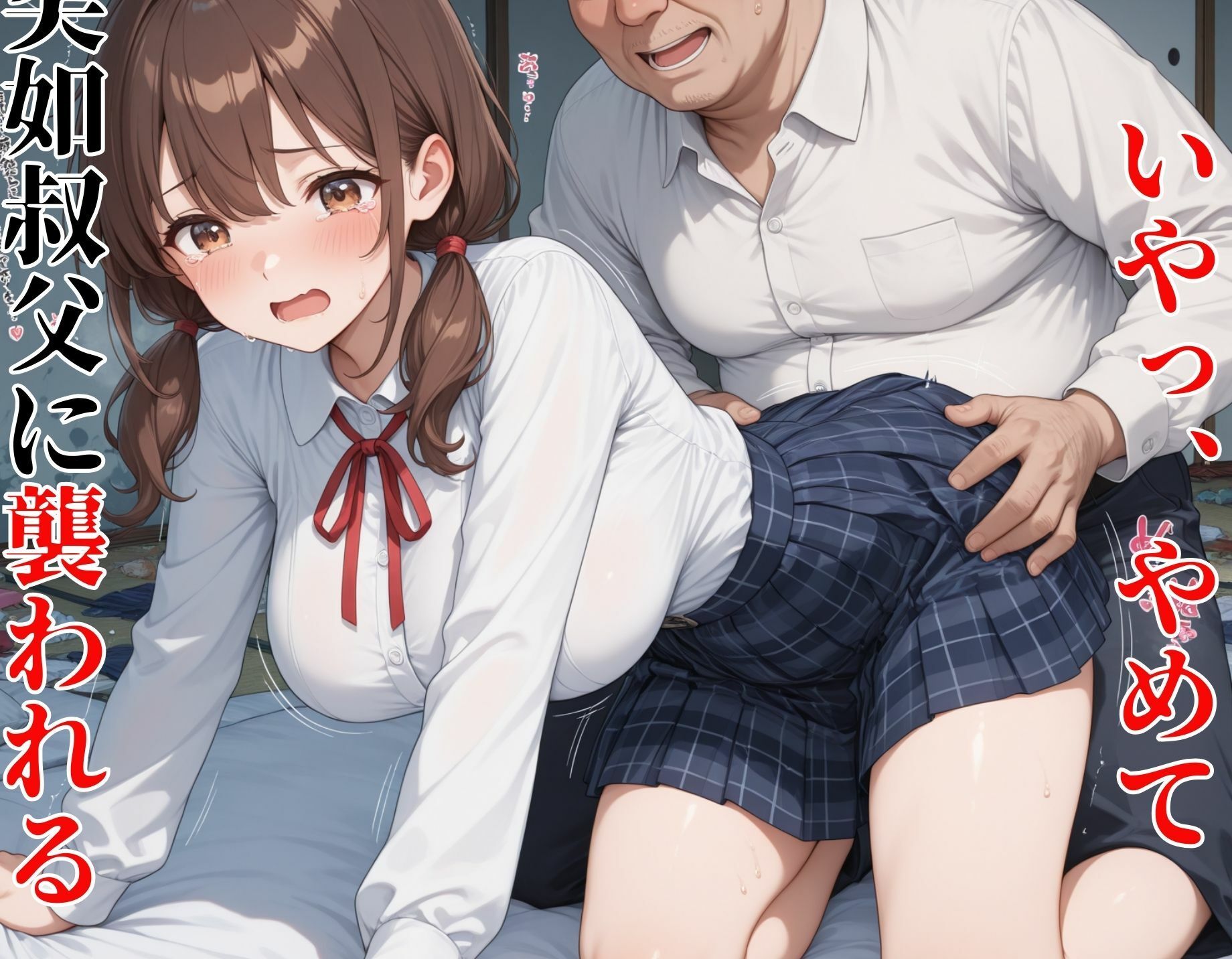 汚部屋調教レ●プ  地に堕ちた叔父が姪っ子の女子校生に種付け - サンプル画像 2