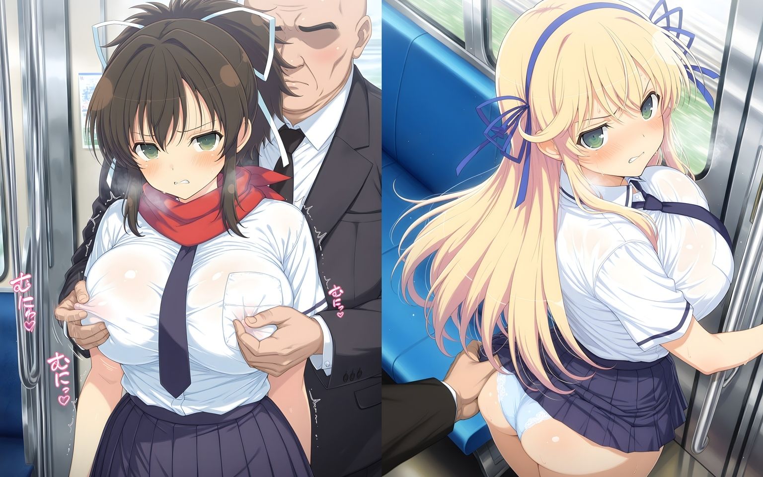 痴●おじさんに屈服する忍少女たち - サンプル画像 1