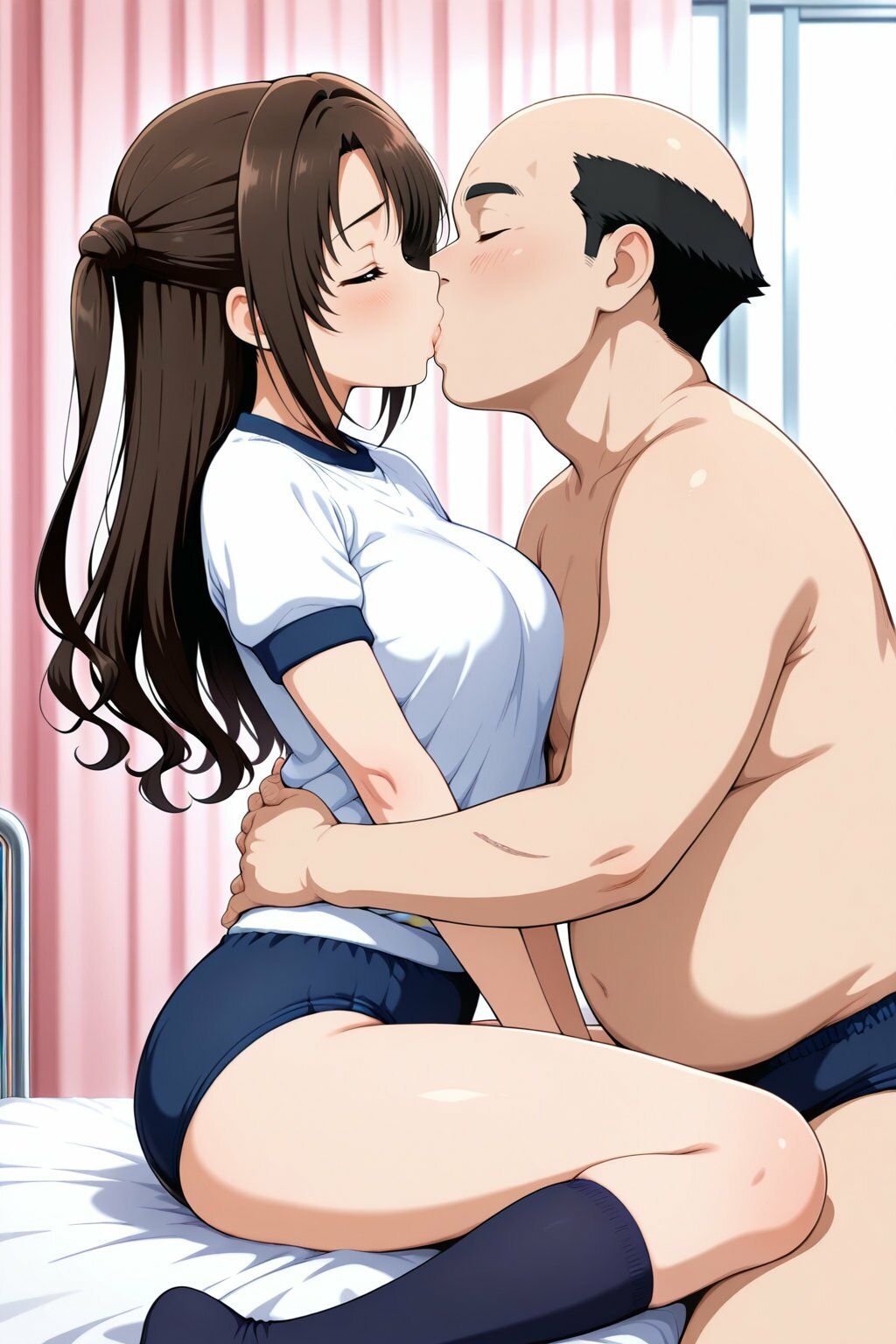 島村●月  ブルマでキモおじ強●性指導 - サンプル画像 3