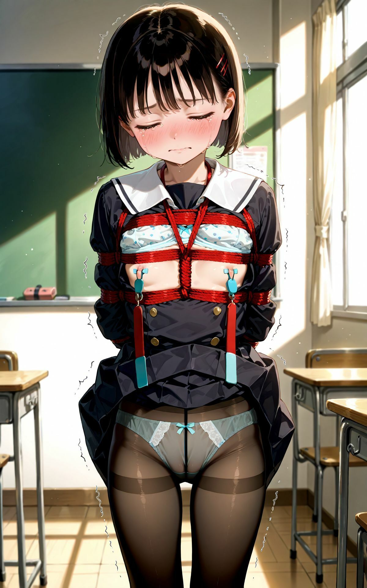 女子学生校内体罰・お仕置きシリーズ - サンプル画像 4