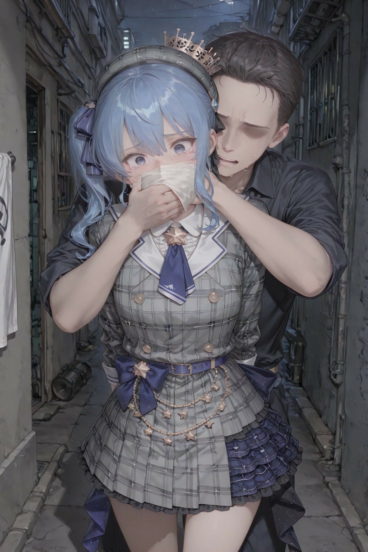 星街す〇せいの路地裏拘束レ〇プ - サンプル画像 1