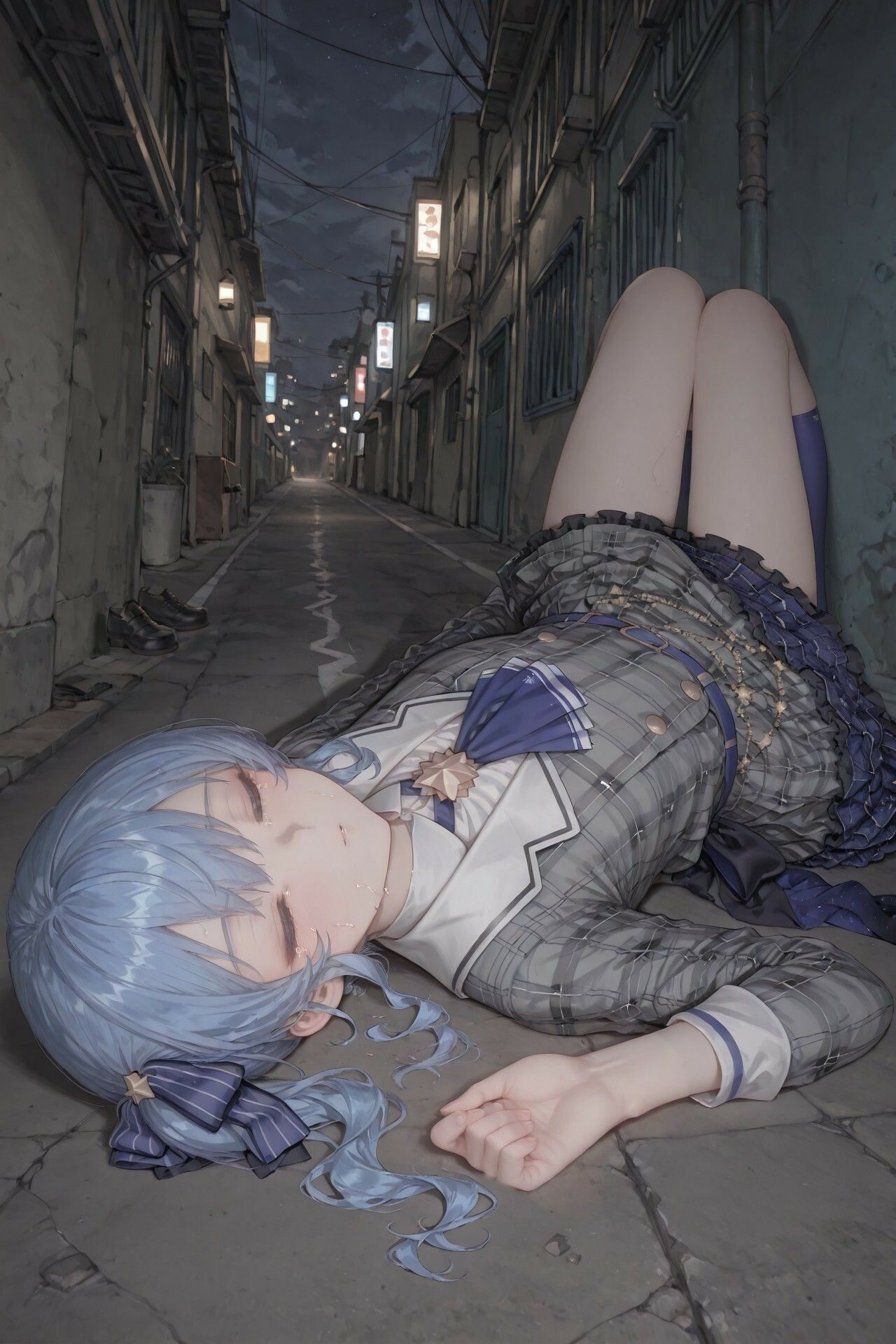 星街す〇せいの路地裏拘束レ〇プ - サンプル画像 2