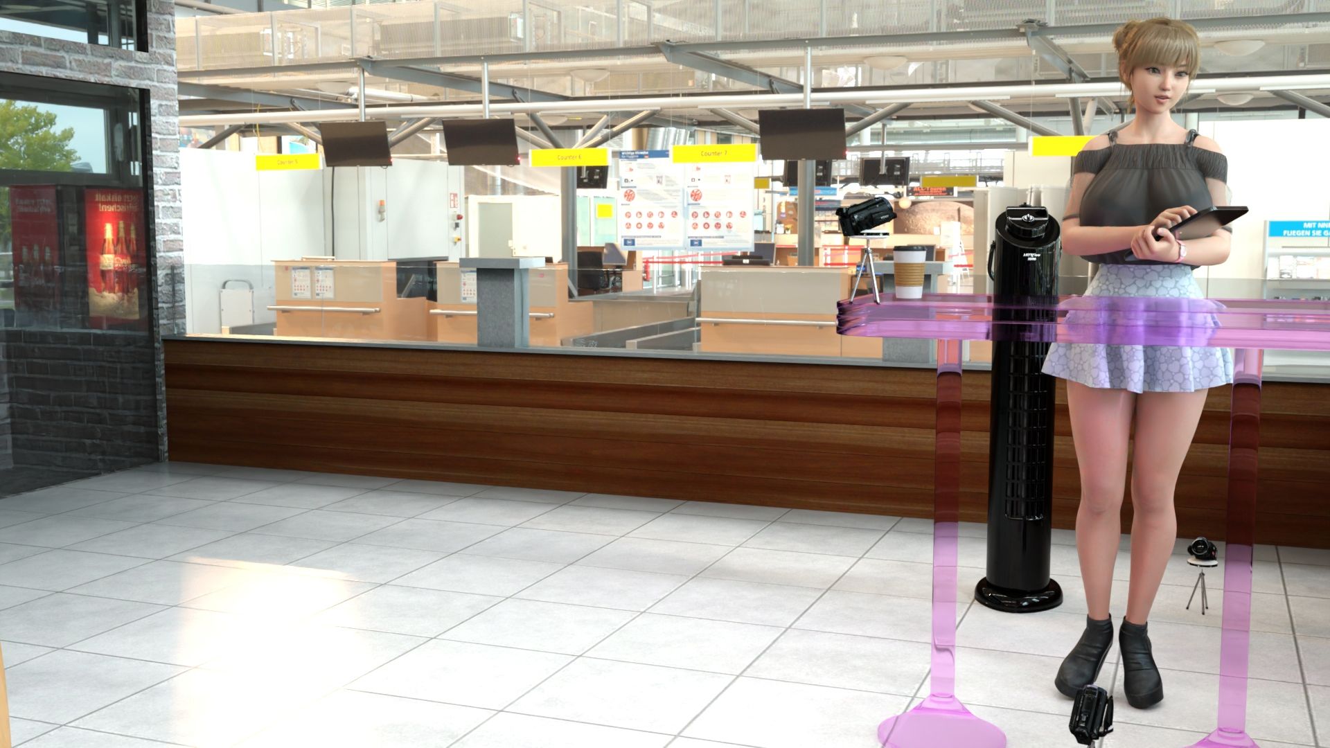 【▲100】日本語★廻里の自撮りWEBラジオ『廻里のGuriGuri（グリグリ）5thシーズン』＃022:女性の間でインナーパンツ付きスカートが大流行している件について_06_スゴい風チラ［日本語バージョン・廻里の心の中・羞恥ボイスバンドルパック］ - サンプル画像 7