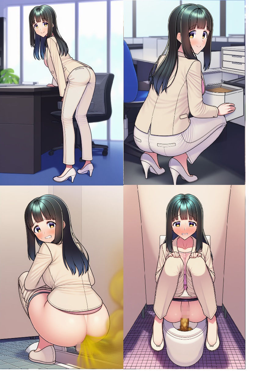 会社員女性達のオナラ・排便シチュエーション - サンプル画像 1