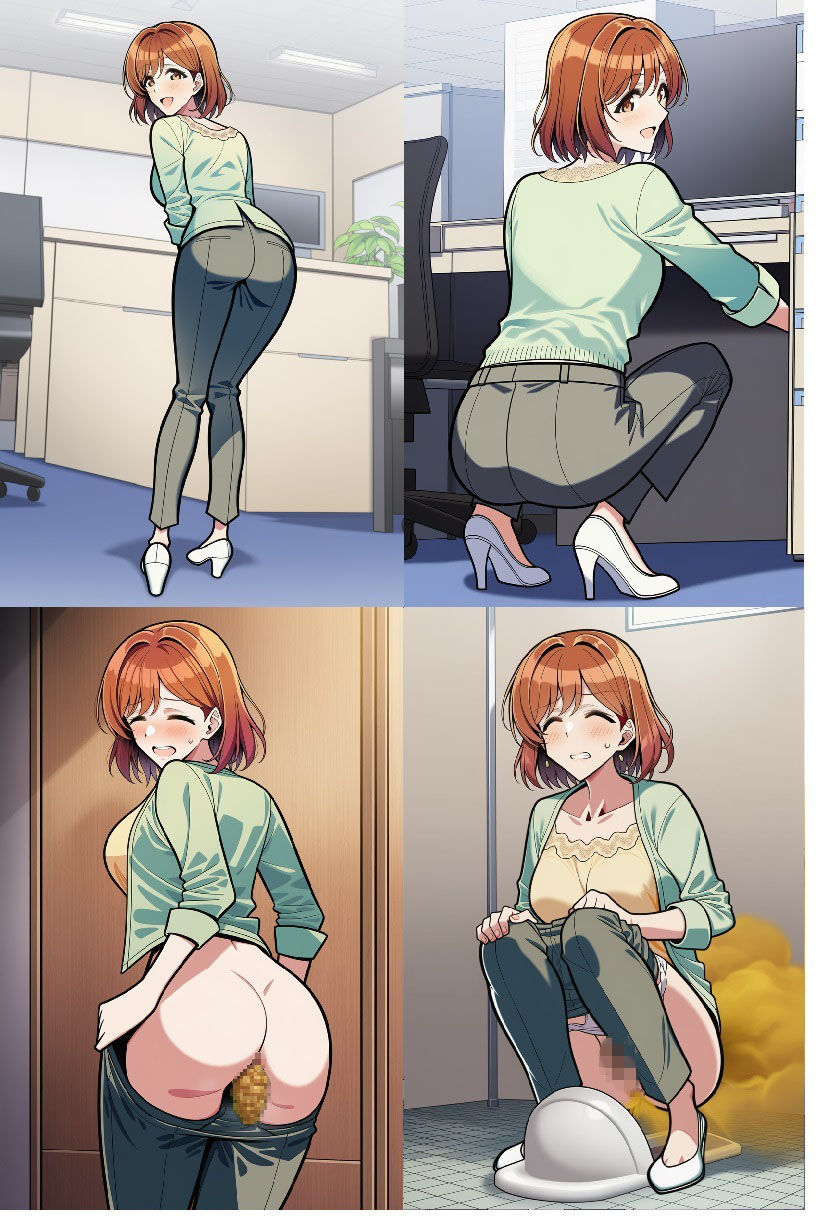会社員女性達のオナラ・排便シチュエーション - サンプル画像 3