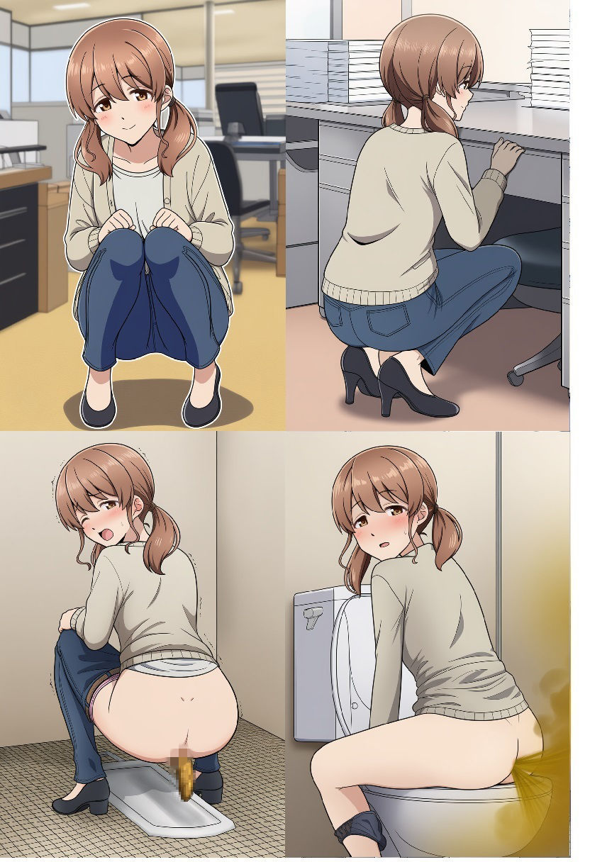 会社員女性達のオナラ・排便シチュエーション - サンプル画像 4