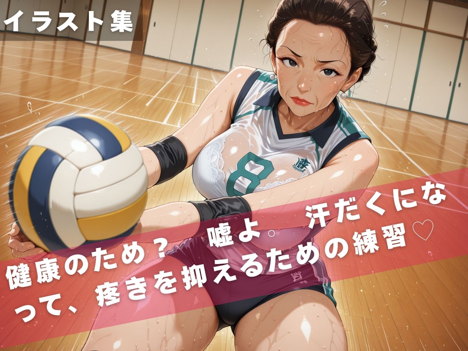 汗だく熟女のコーチ狩り。体育館倉庫でフェラパイ地獄  〜汗と精液の残り香〜 - サンプル画像 2