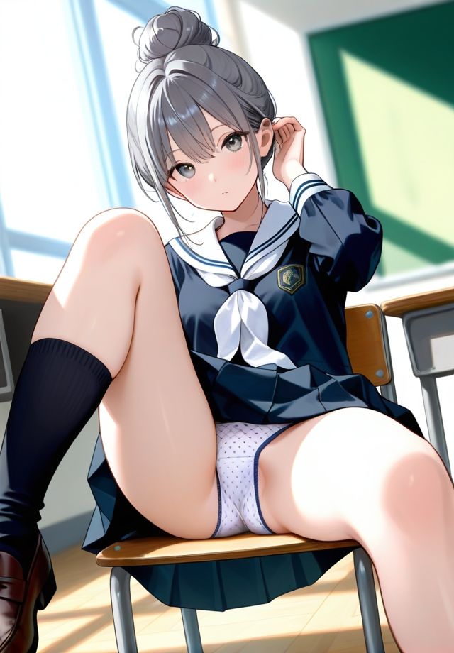 クラスの女子は椅子の座り方が横着過ぎる - サンプル画像 2