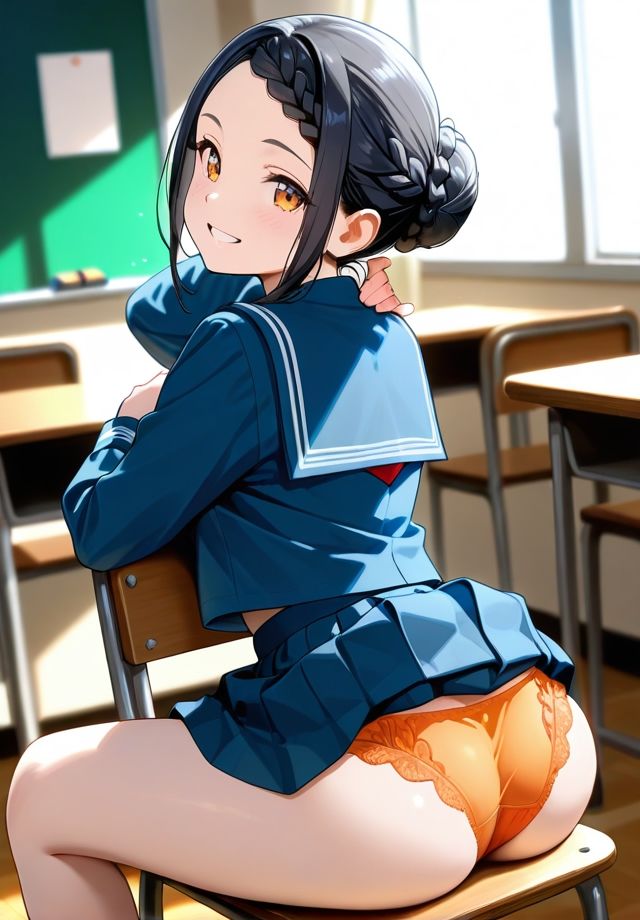 クラスの女子は椅子の座り方が横着過ぎる  後ろ姿編 - サンプル画像 2