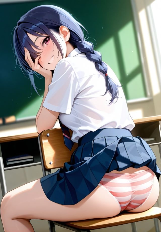 クラスの女子は椅子の座り方が横着過ぎる  後ろ姿編 - サンプル画像 4