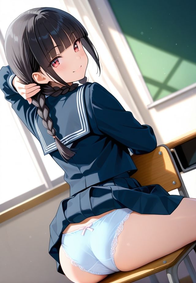 クラスの女子は椅子の座り方が横着過ぎる  後ろ姿編 - サンプル画像 7