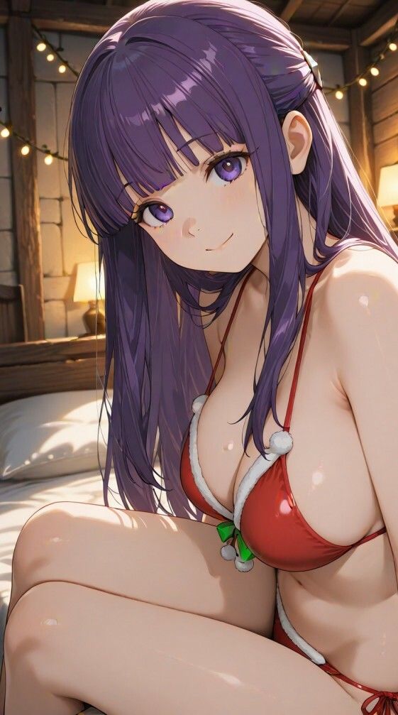 【葬送のフリーレン】フェルン（サンタビキニ） - サンプル画像 1