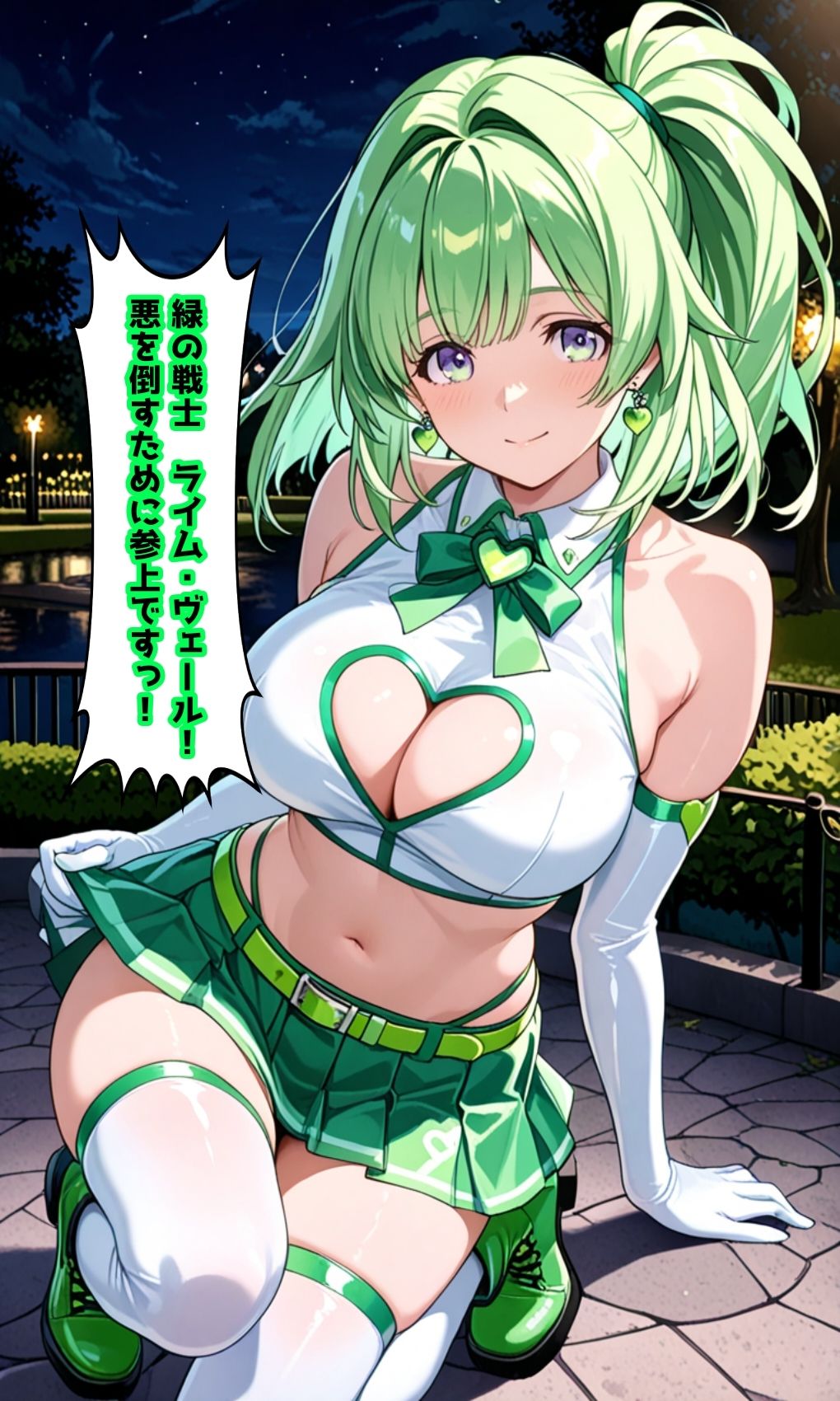 緑の戦士ライム・ヴェール 〜触◯怪魔タクティルの罠〜 - サンプル画像 1