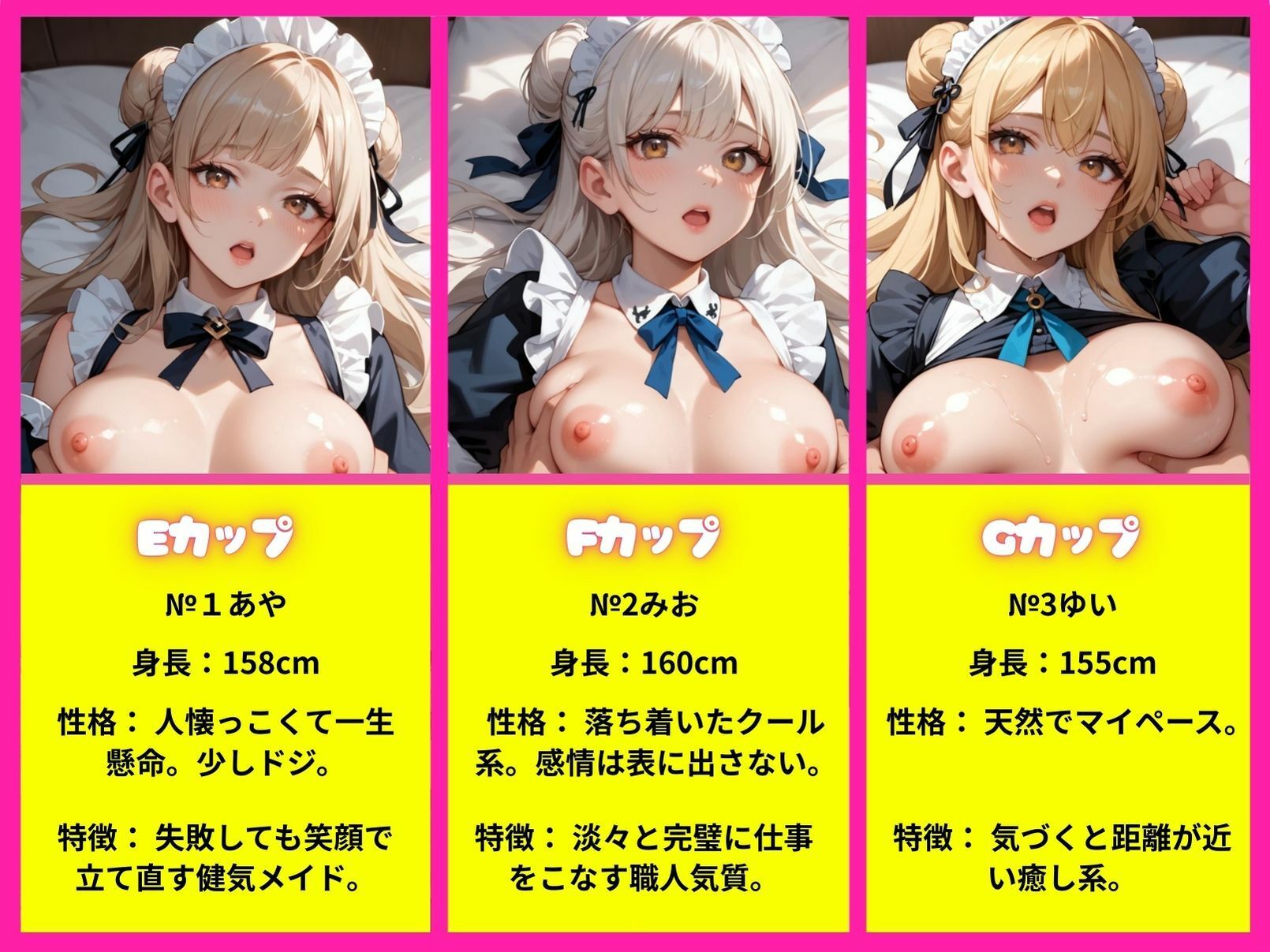 【アニメ動画No.004  縦向きバージョン】もみもみメイド学園の12人巨乳メイドたちがもんでもんで揉まれまくる、ダイナミックな胸もみ！メイド巨乳組もみもみ総選挙！ - サンプル画像 3