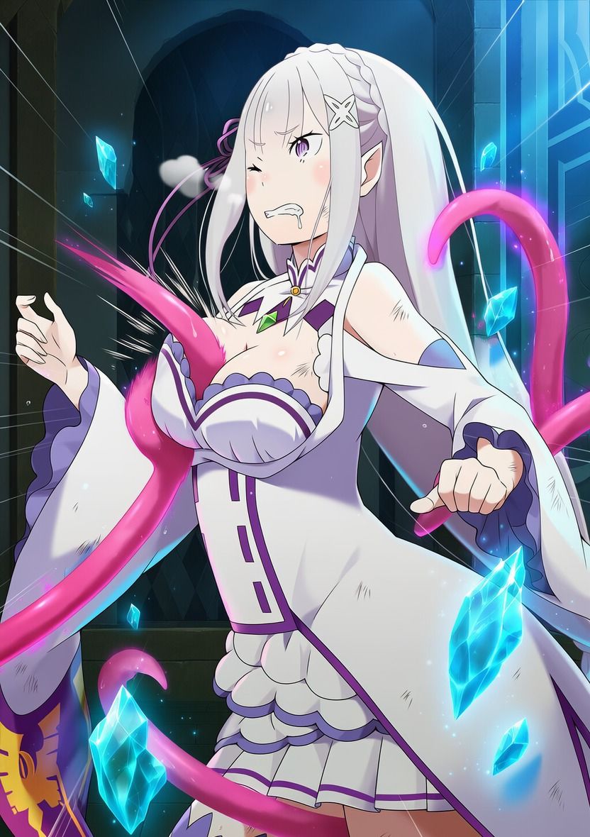 エミリ● vs ぬるぬる触手 - サンプル画像 5