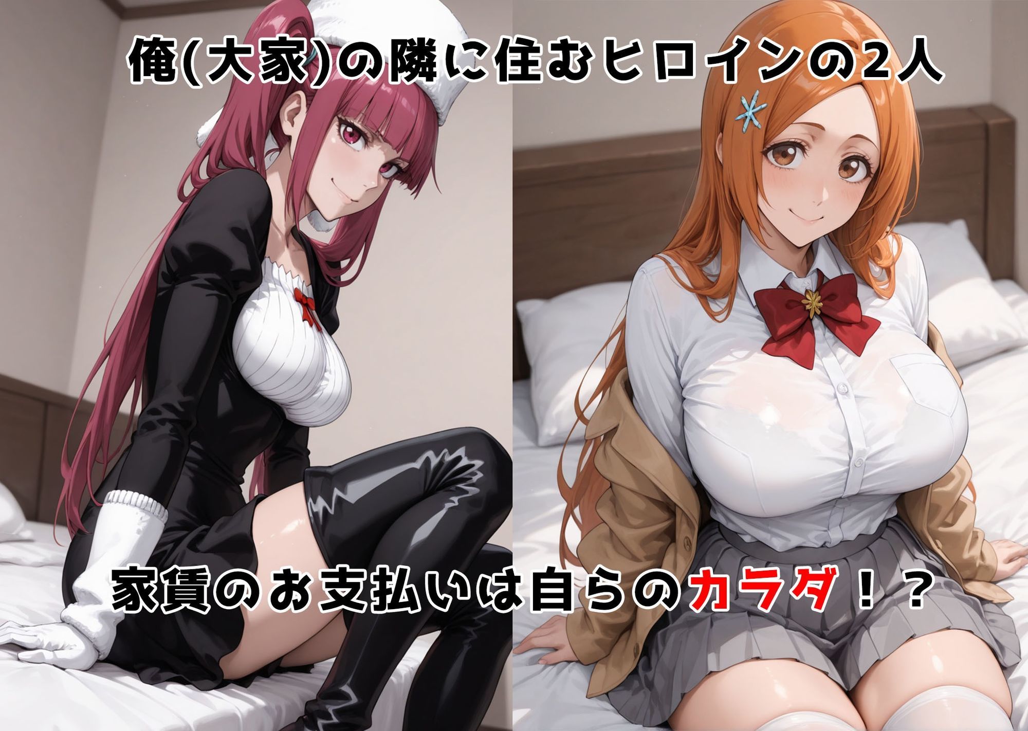 チン体奉仕契約〜大家への家賃は私達のカラダ〜 毒ヶ〇リルカ・井〇織姫編 - サンプル画像 1