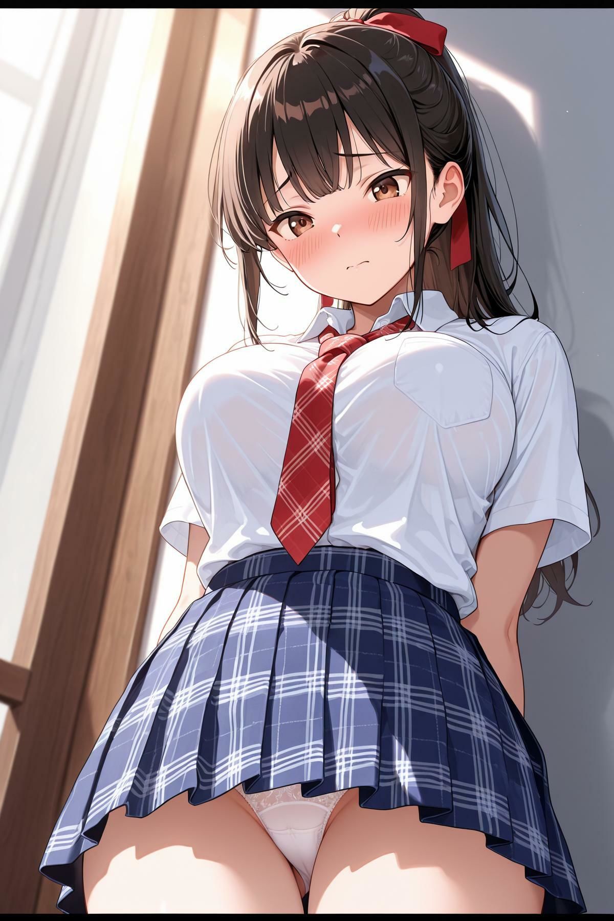 女子校生メス堕ち 〜部活一筋なポニテ黒髪女子に種付け性指導編〜 - サンプル画像 1