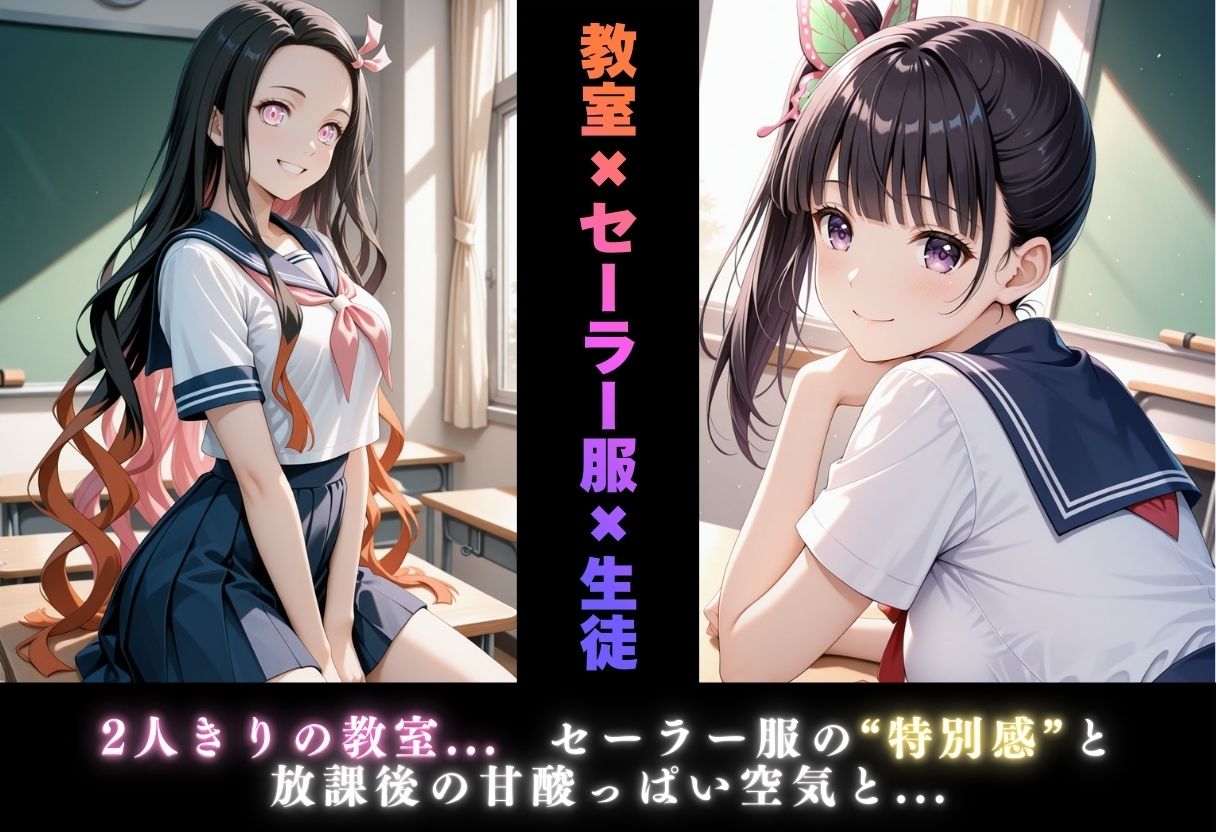 【学園ヒロイン〜俺たちの肉便器〜】鬼◯の刃〜竈門禰◯子・栗花落カ◯ヲ  編〜 - サンプル画像 2