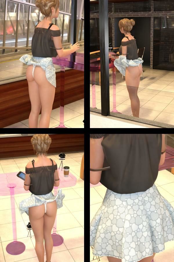 【▲All】『理想の彼女を3DCGで作ります』から生まれたバーチャルアイドル「一ノ瀬廻里（いちのせめぐり）」の風チラハプニング写真集:風チラ_01 - サンプル画像 1