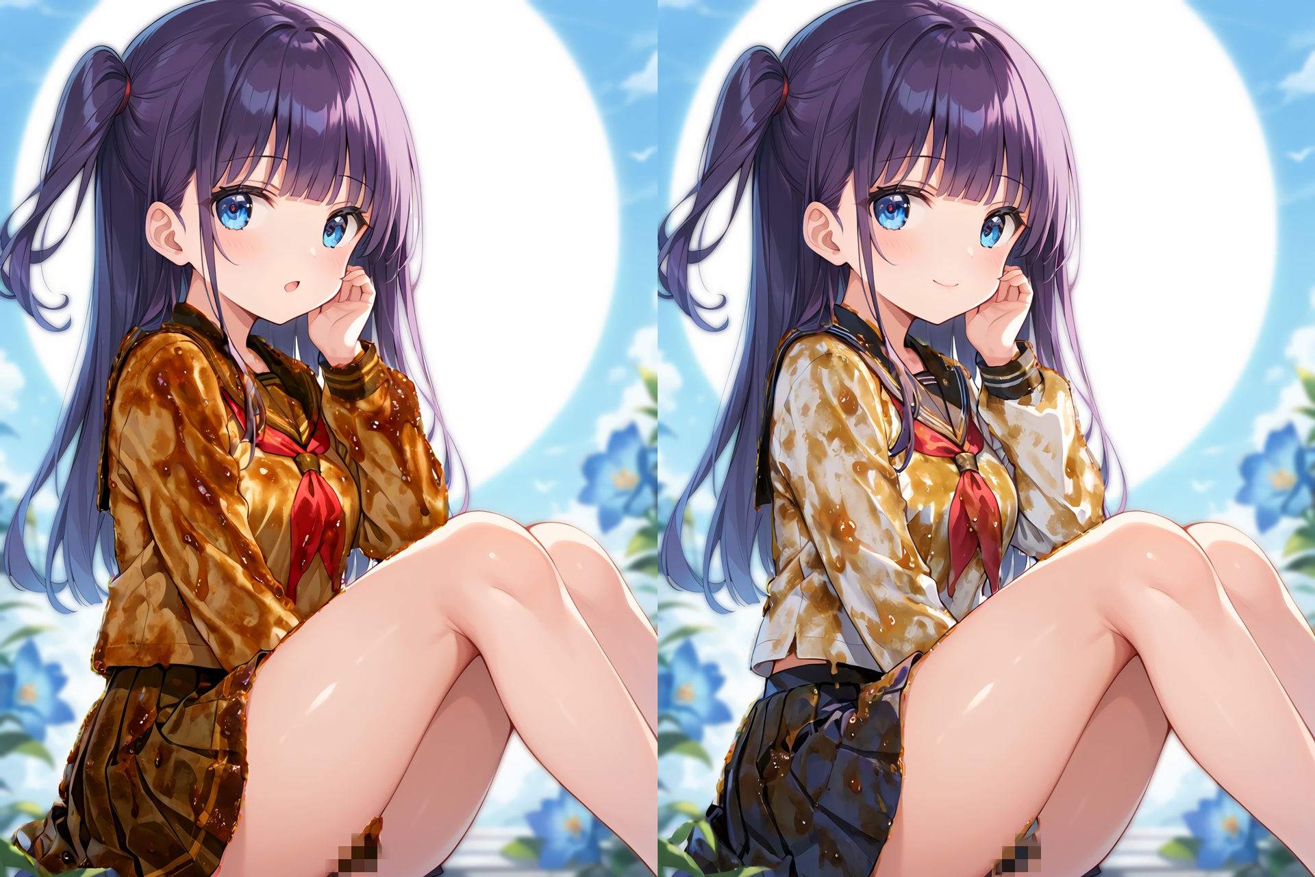 セーラー服ぶっかけ無洗浄CG集 - サンプル画像 4