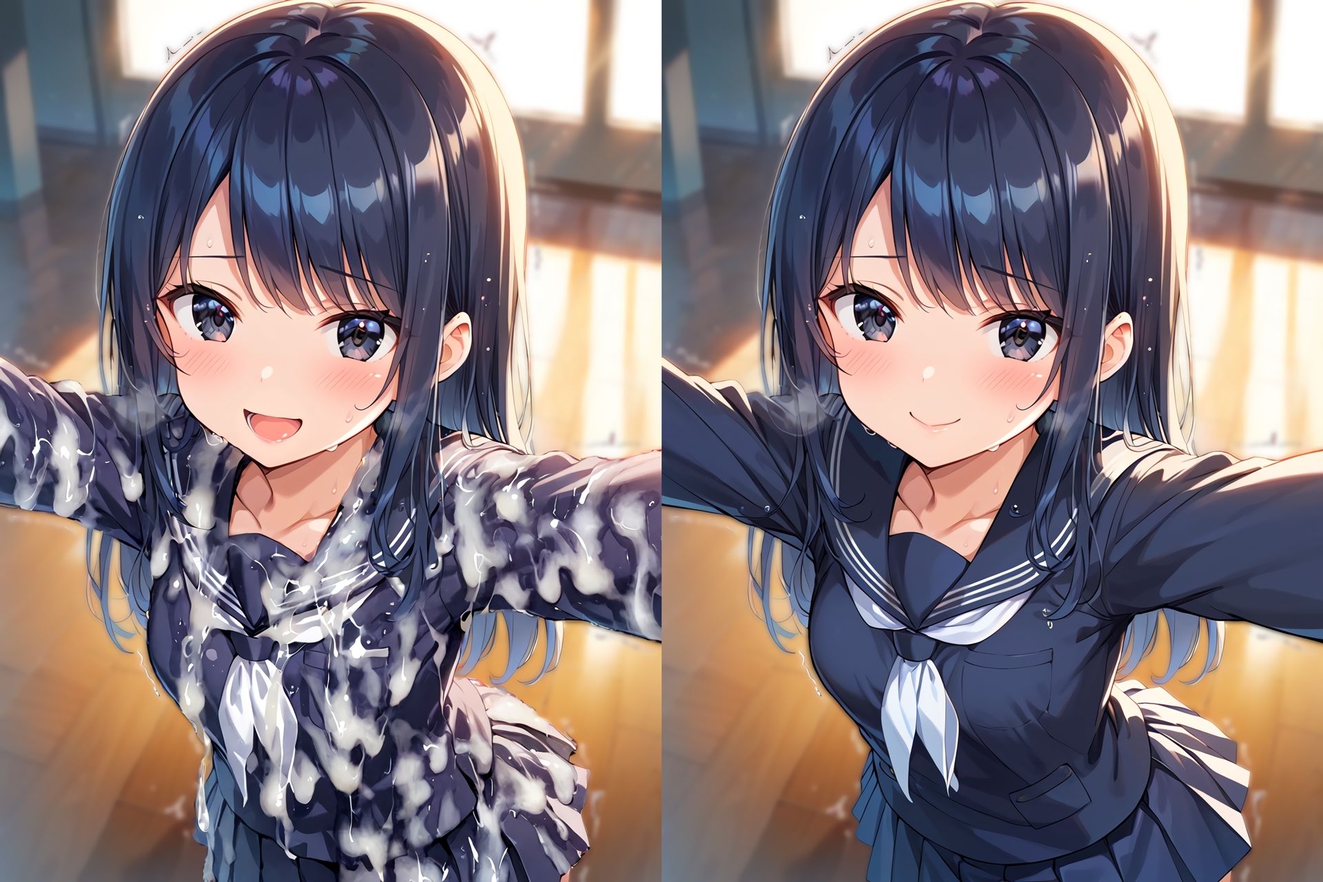 セーラー服ぶっかけ無洗浄CG集 - サンプル画像 5