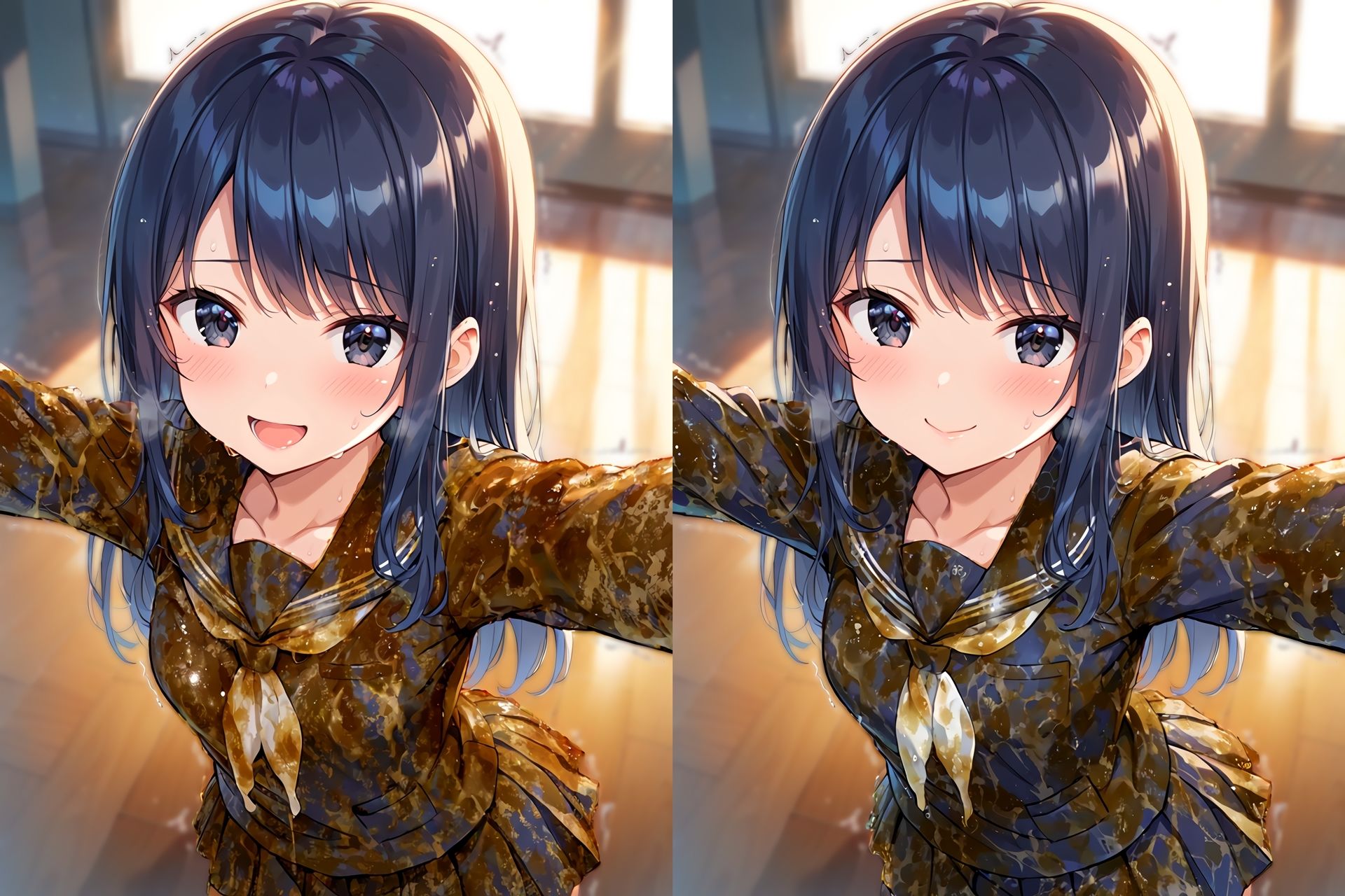 セーラー服ぶっかけ無洗浄CG集 - サンプル画像 6