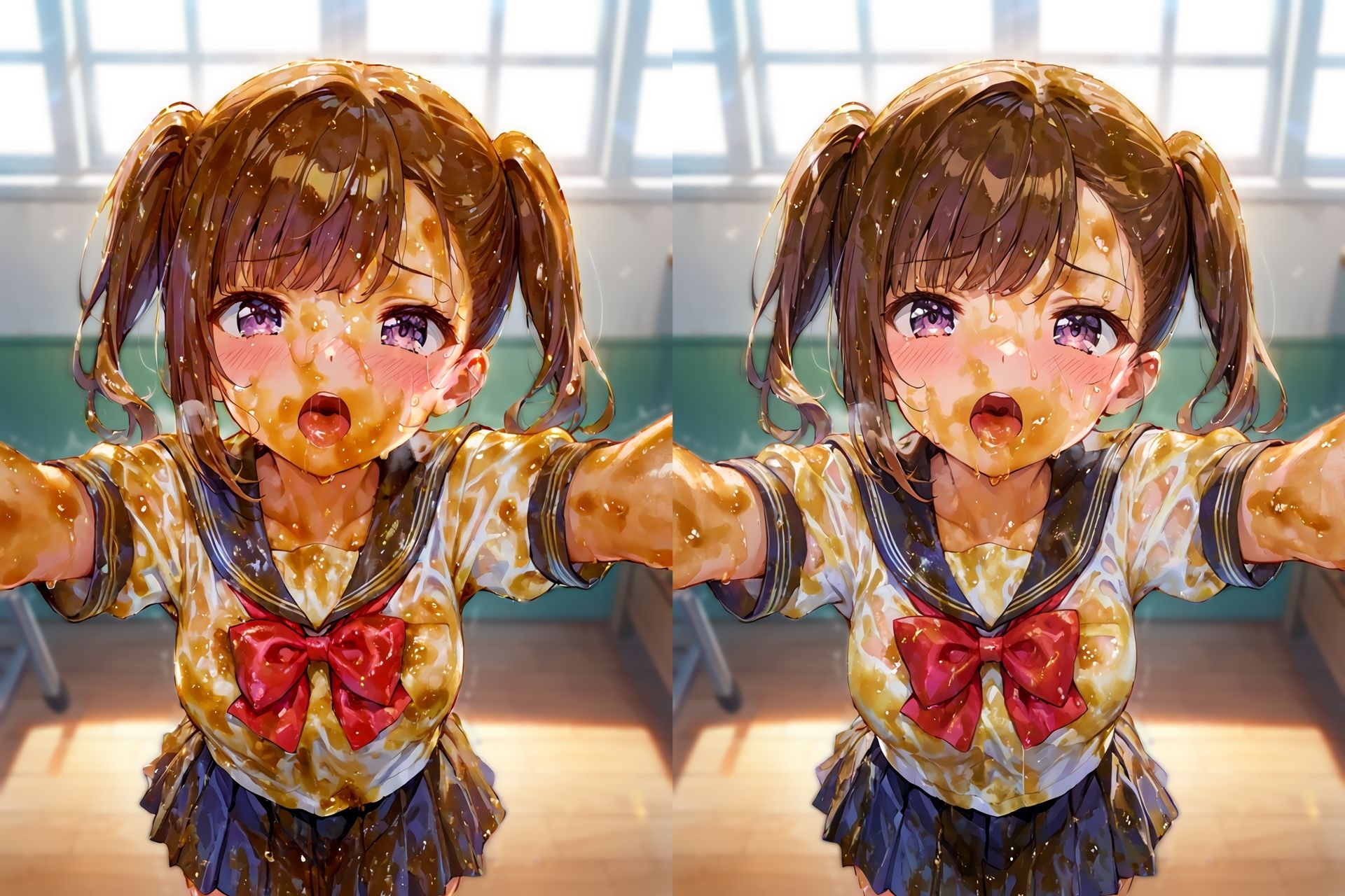 セーラー服ぶっかけ無洗浄CG集 - サンプル画像 8