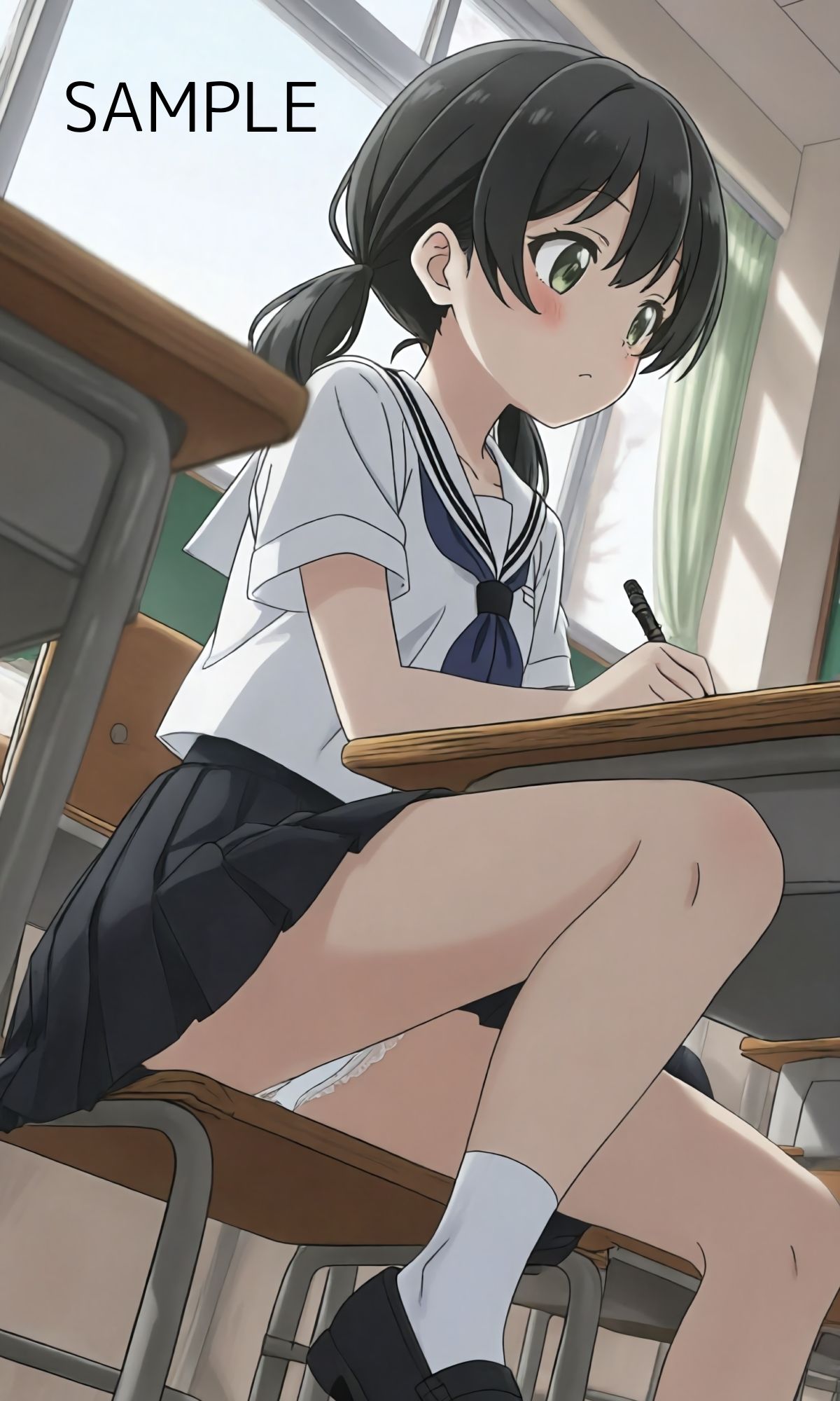 六木明日香の学校内パンチラ盗撮 - サンプル画像 4