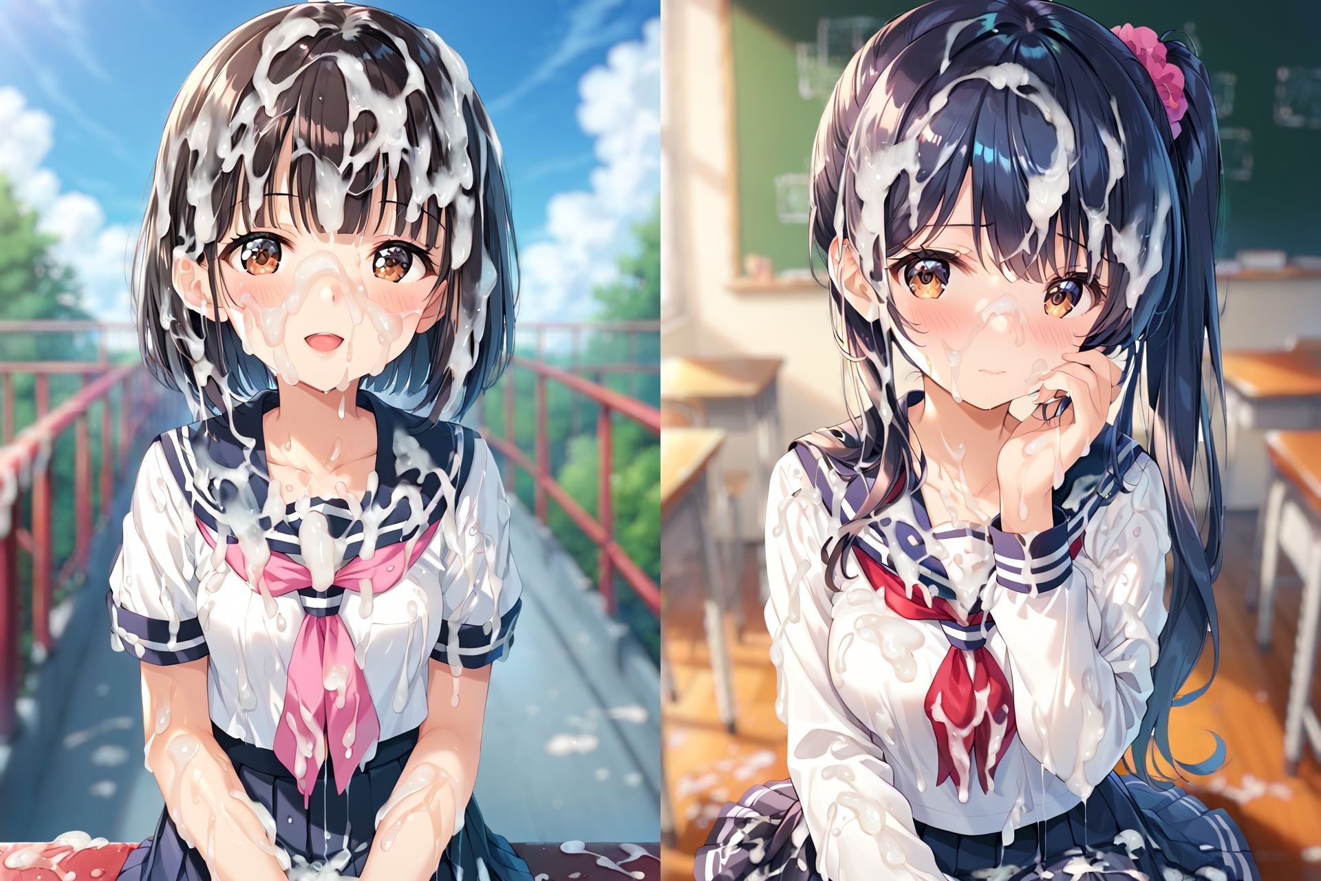 セーラー服ぶっかけCG集3 - サンプル画像 5