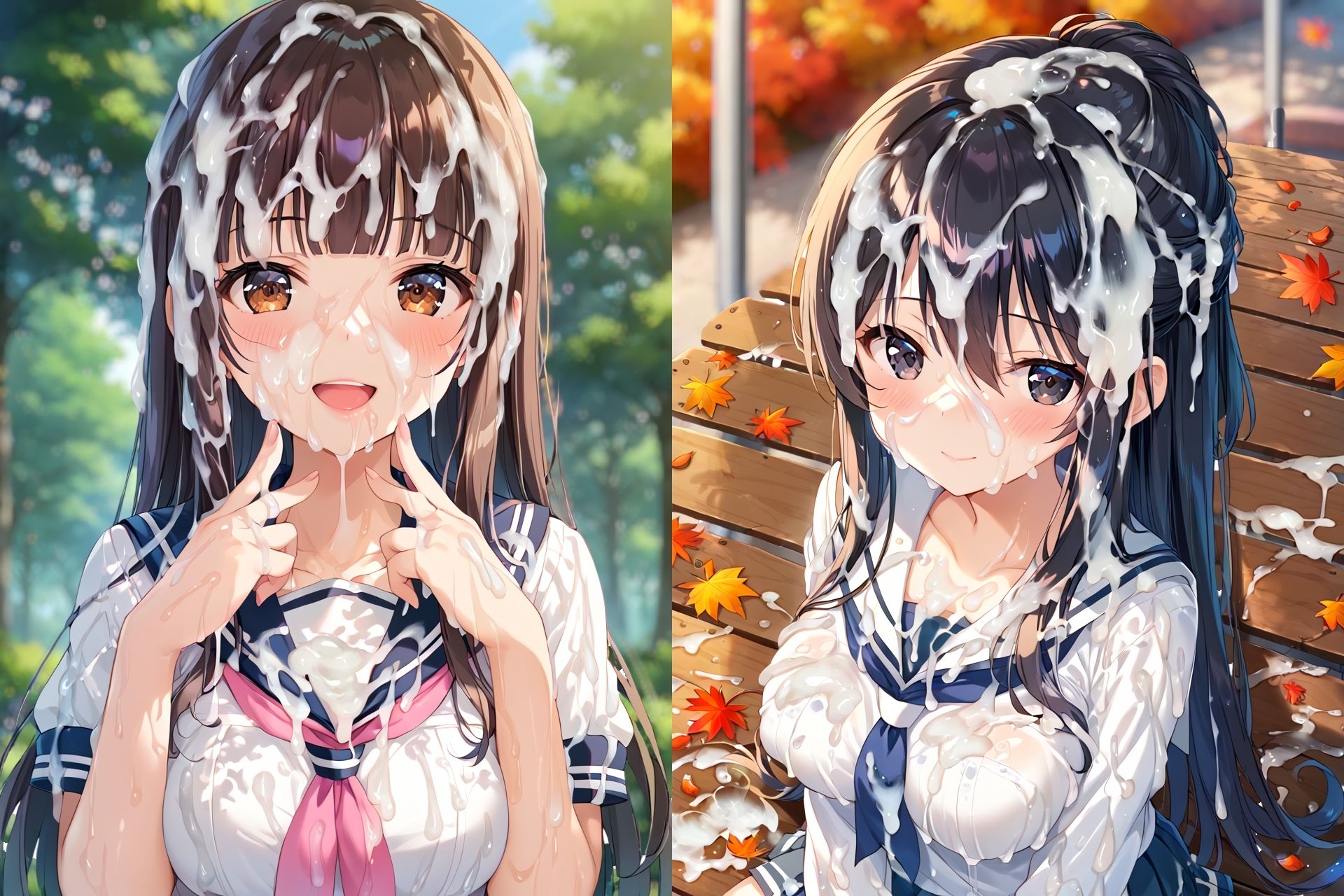 セーラー服ぶっかけCG集3 - サンプル画像 6