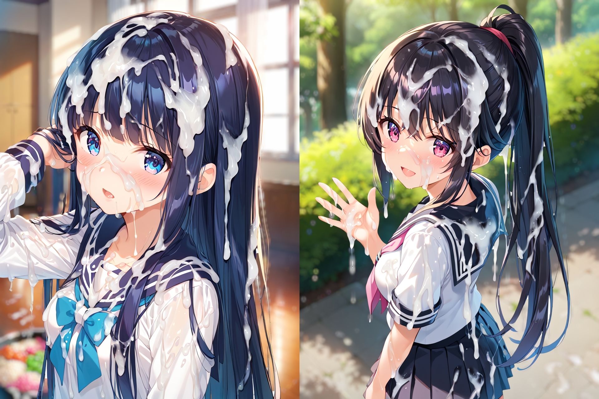 セーラー服ぶっかけCG集3 - サンプル画像 7