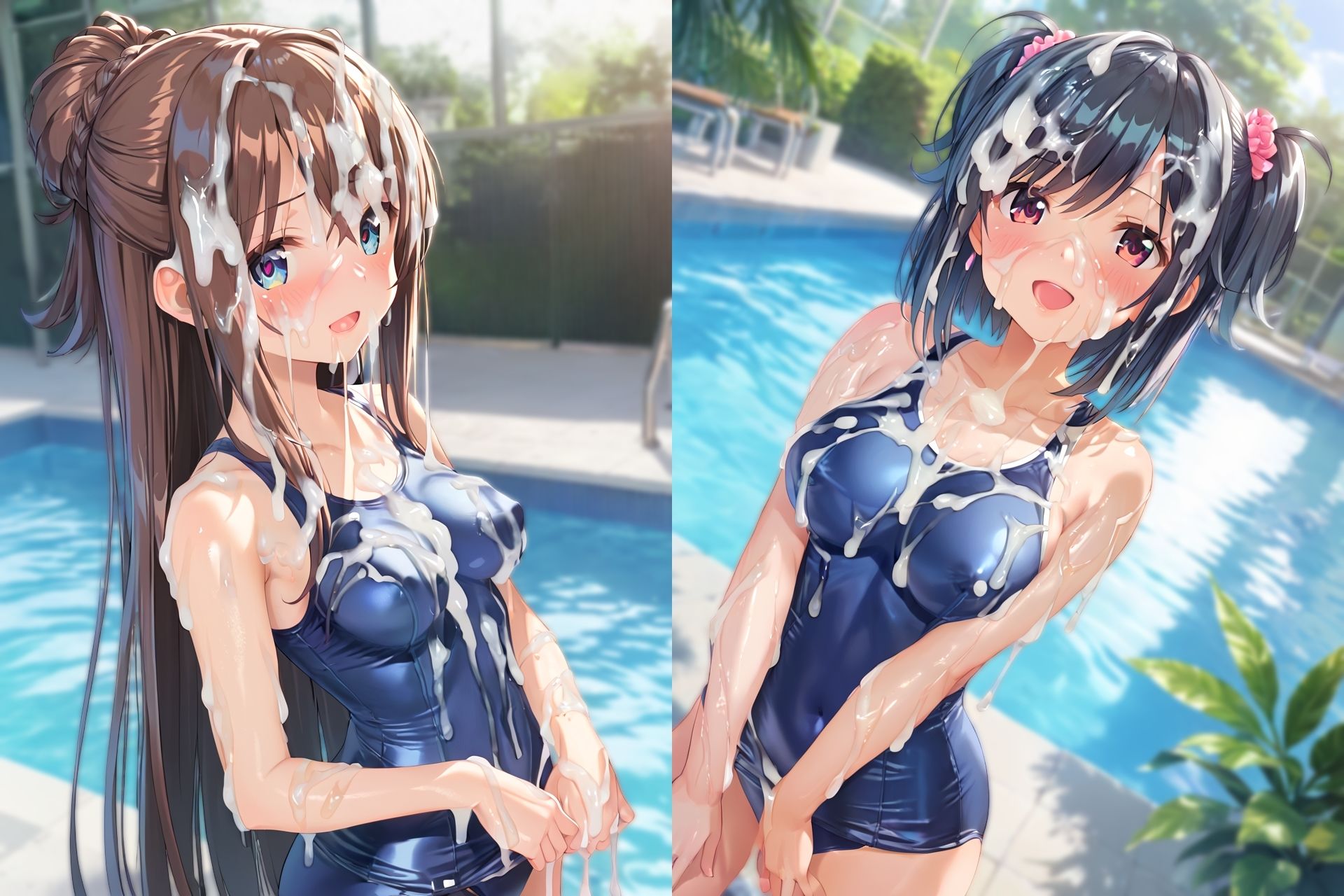 スク水ぶっかけCG集3 - サンプル画像 2