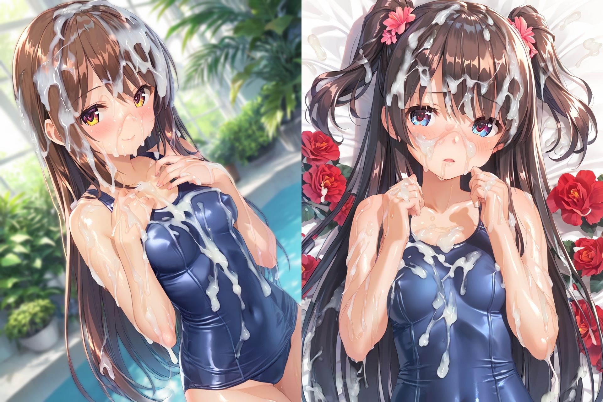 スク水ぶっかけCG集3 - サンプル画像 3