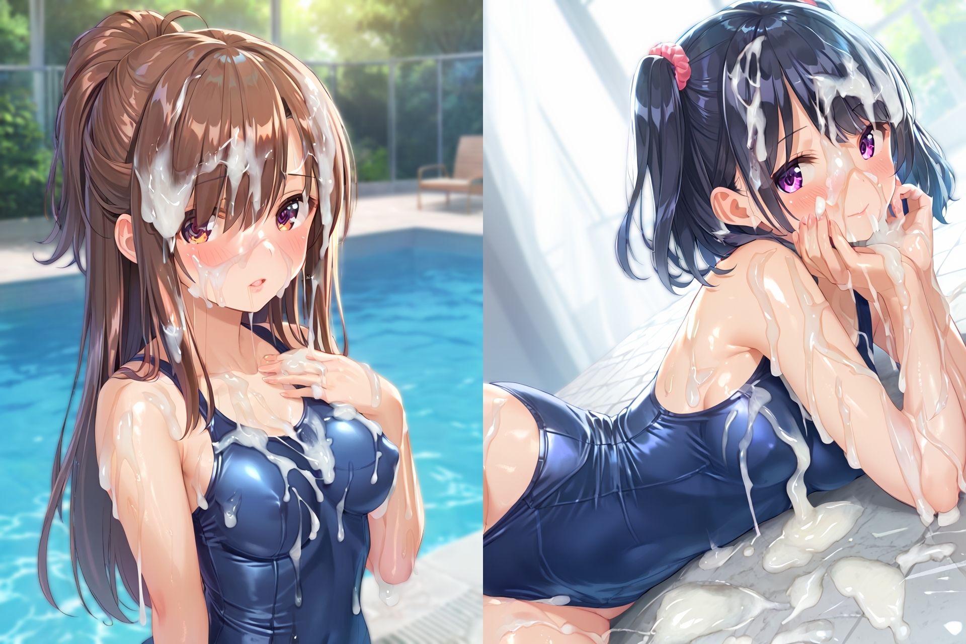 スク水ぶっかけCG集3 - サンプル画像 4