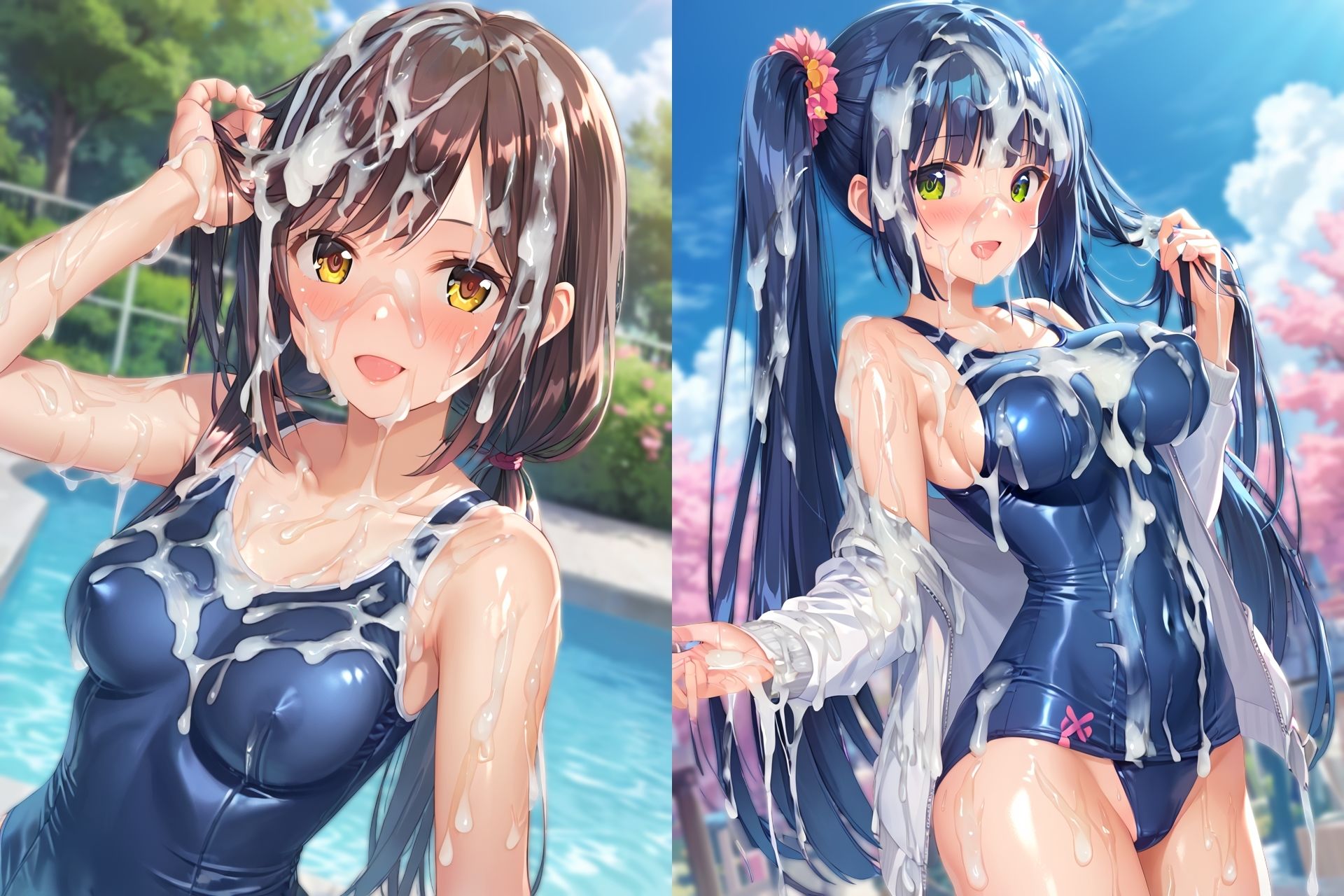 スク水ぶっかけCG集3 - サンプル画像 6