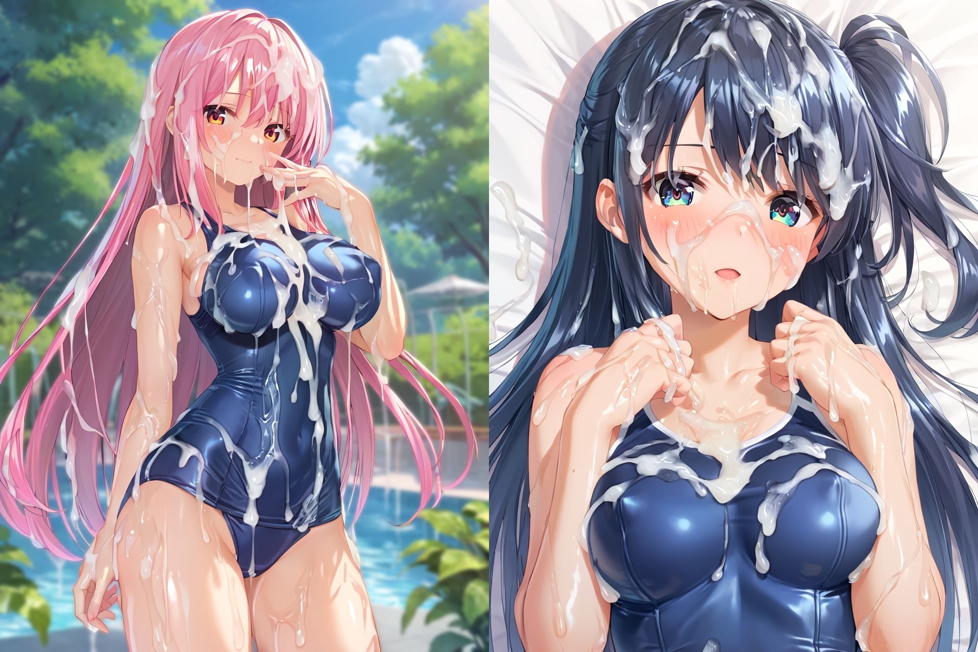 スク水ぶっかけCG集3 - サンプル画像 7