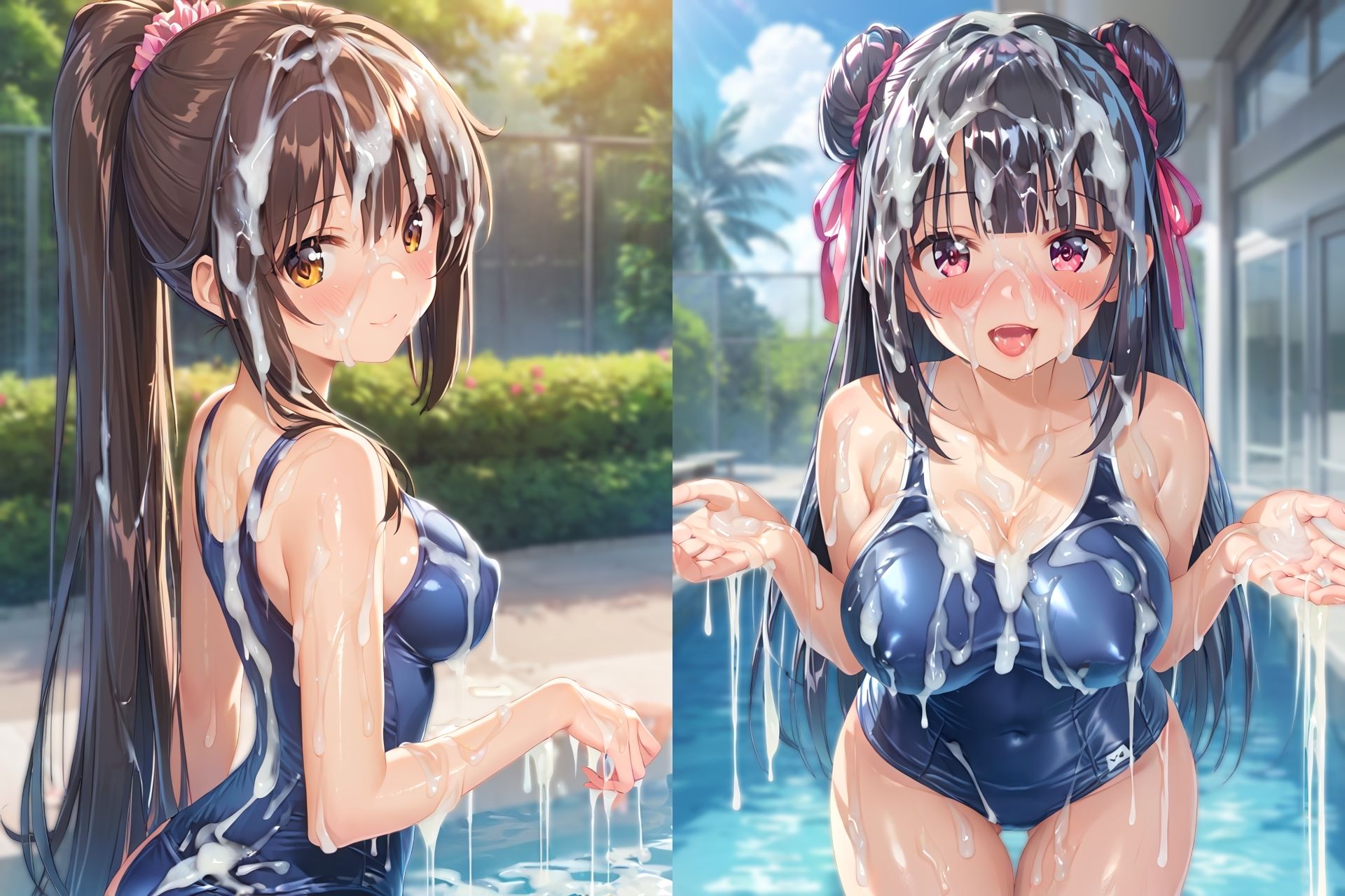 スク水ぶっかけCG集3 - サンプル画像 8