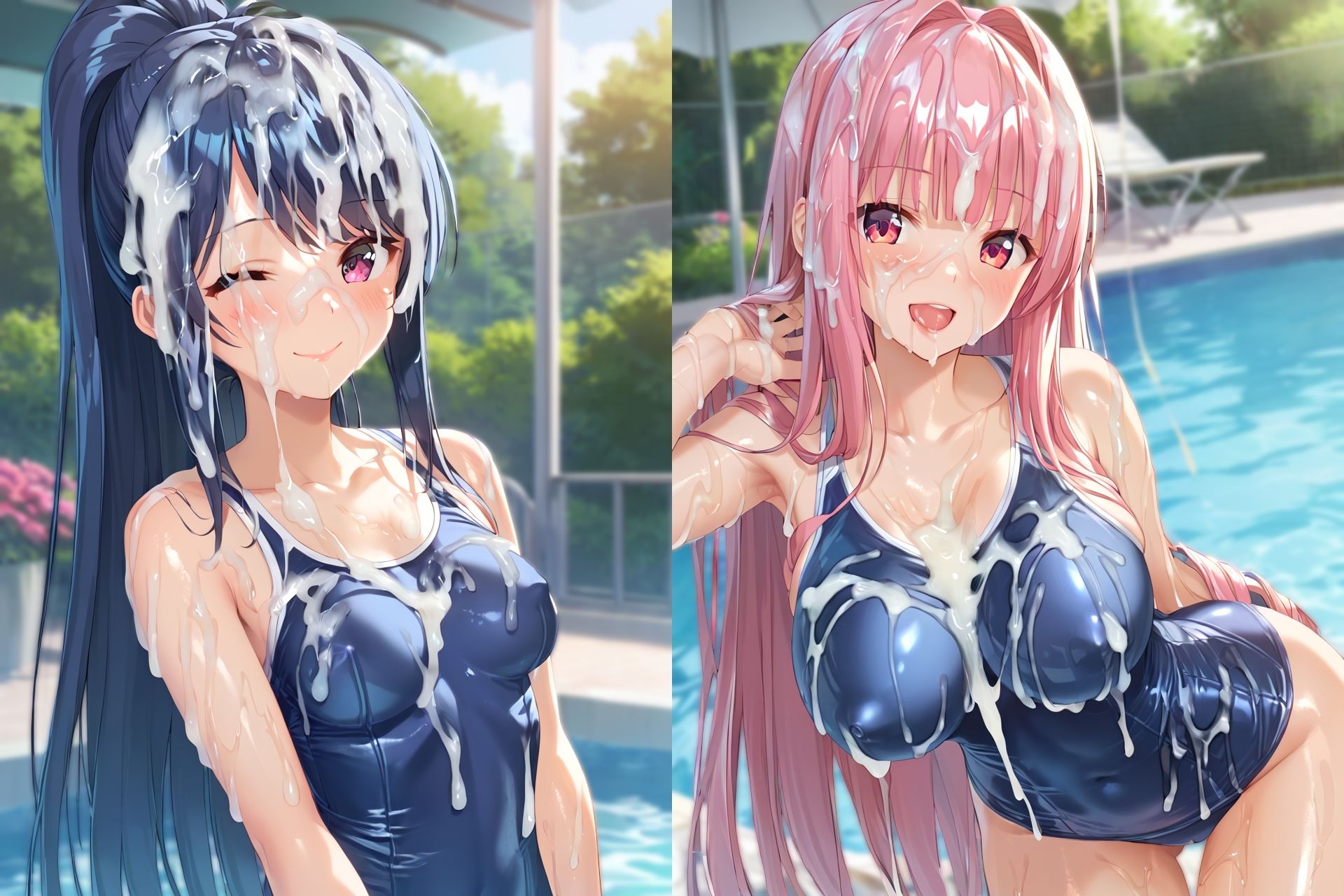 スク水ぶっかけCG集3 - サンプル画像 9