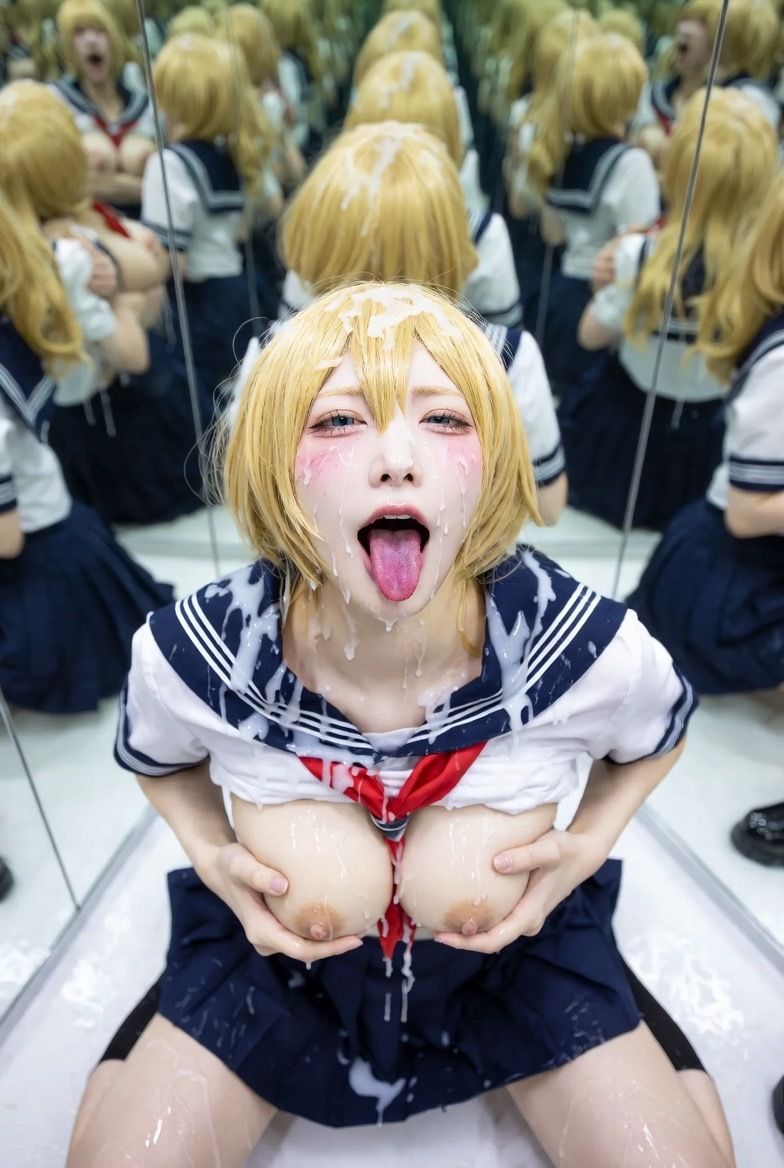 ザーメンまみれ 顔射・舌射・体射 画像集 - サンプル画像 7