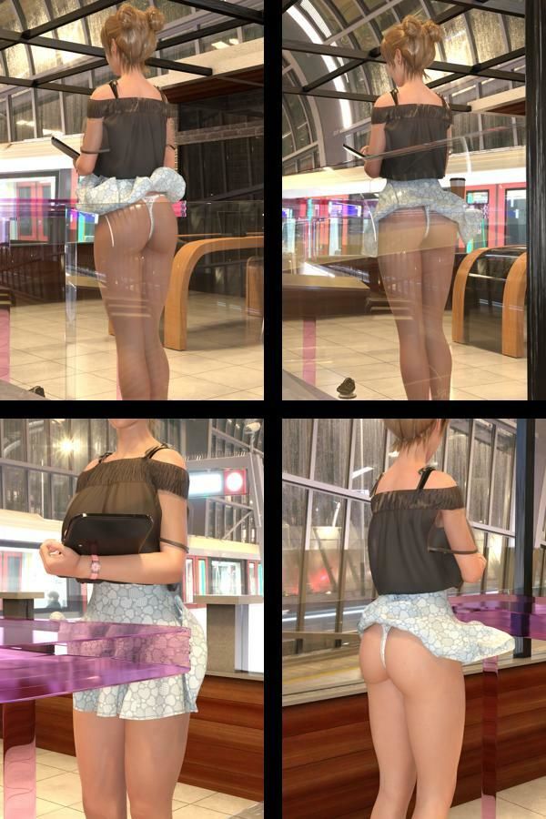 【▲All】『理想の彼女を3DCGで作ります』から生まれたバーチャルアイドル「一ノ瀬廻里（いちのせめぐり）」の風チラハプニング写真集:風チラ_02 - サンプル画像 2