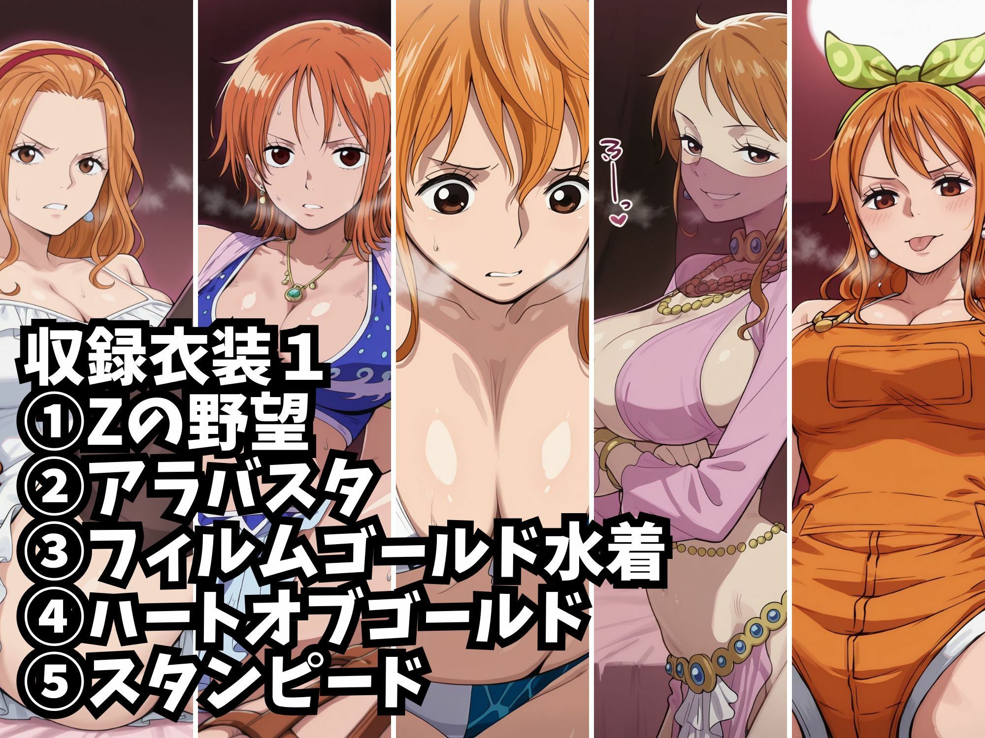 【ナミ10衣装収録】女海賊完全服従【Zの野望  アラバスタ  フィルムゴールド水着  ハートオブゴールド  スタンピード  フィルムゴールド  フィルムZビキニ  ストロングワールド  ストロングワールド  フィッシュマン】 - サンプル画像 5