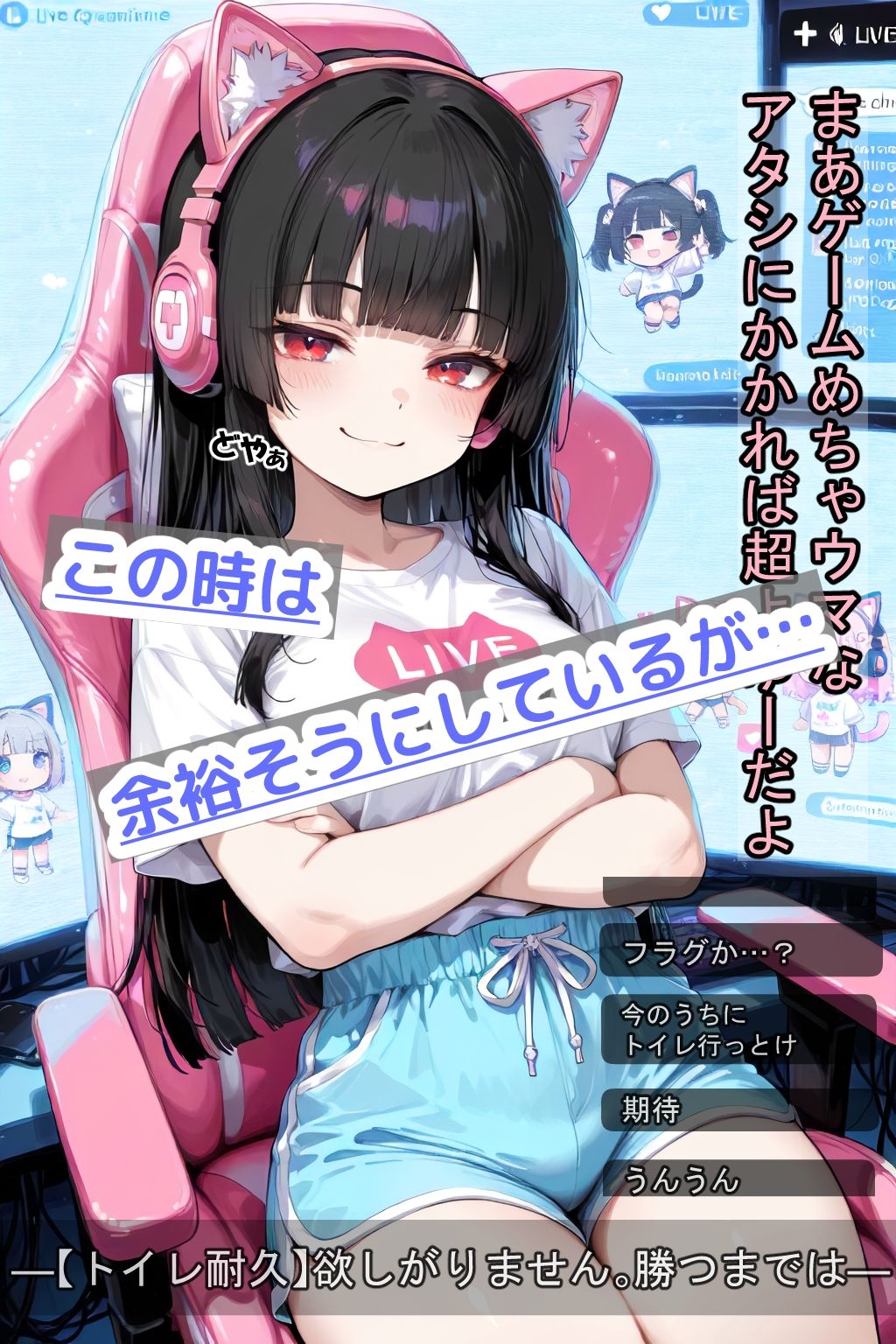 『クリアするまでトイレ禁止！清楚系配信者がリスナーの目の前で決壊、公開お漏らしアーカイブ。』 - サンプル画像 2